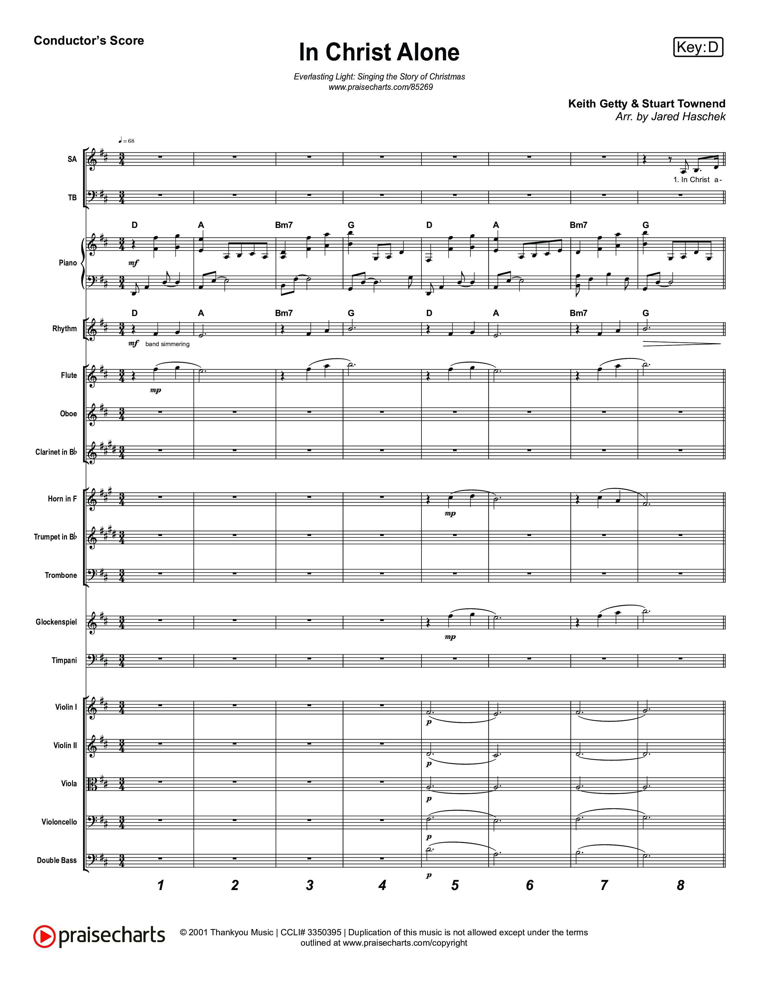 In Christ Alone (Live) Conductor's Score (Museum Of The Bible / Indiana Wesleyan University Choir / Arr. Jared Haschek)