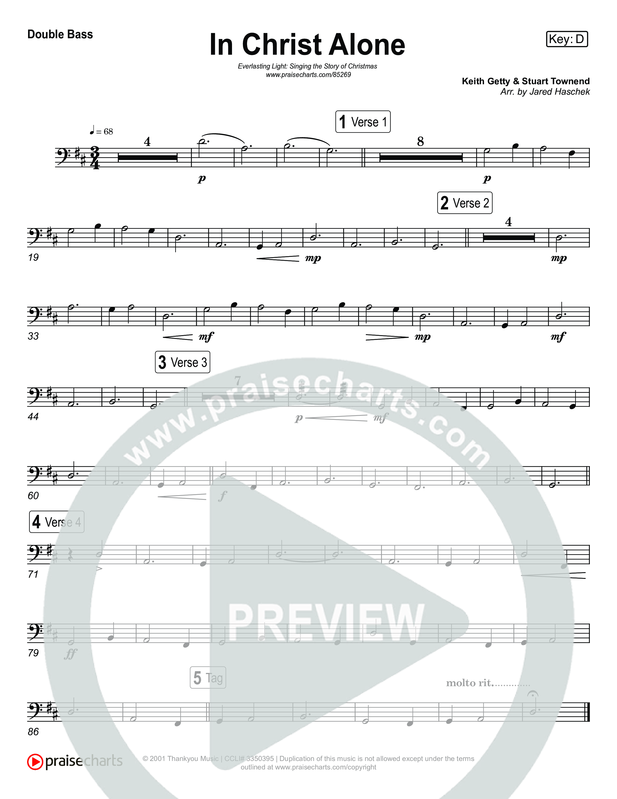 In Christ Alone (Live) String Bass (Museum Of The Bible / Indiana Wesleyan University Choir / Arr. Jared Haschek)