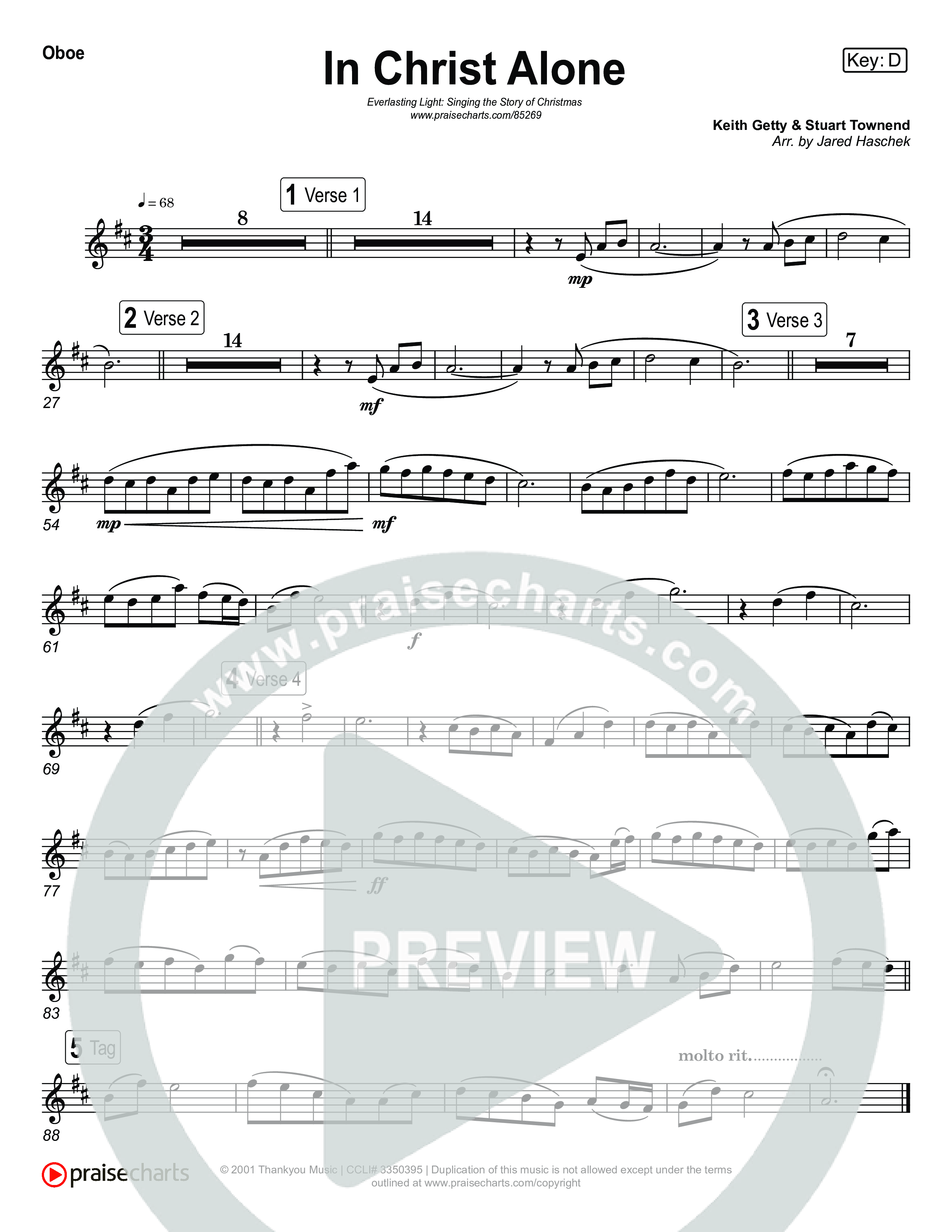 In Christ Alone (Live) Oboe (Museum Of The Bible / Indiana Wesleyan University Choir / Arr. Jared Haschek)