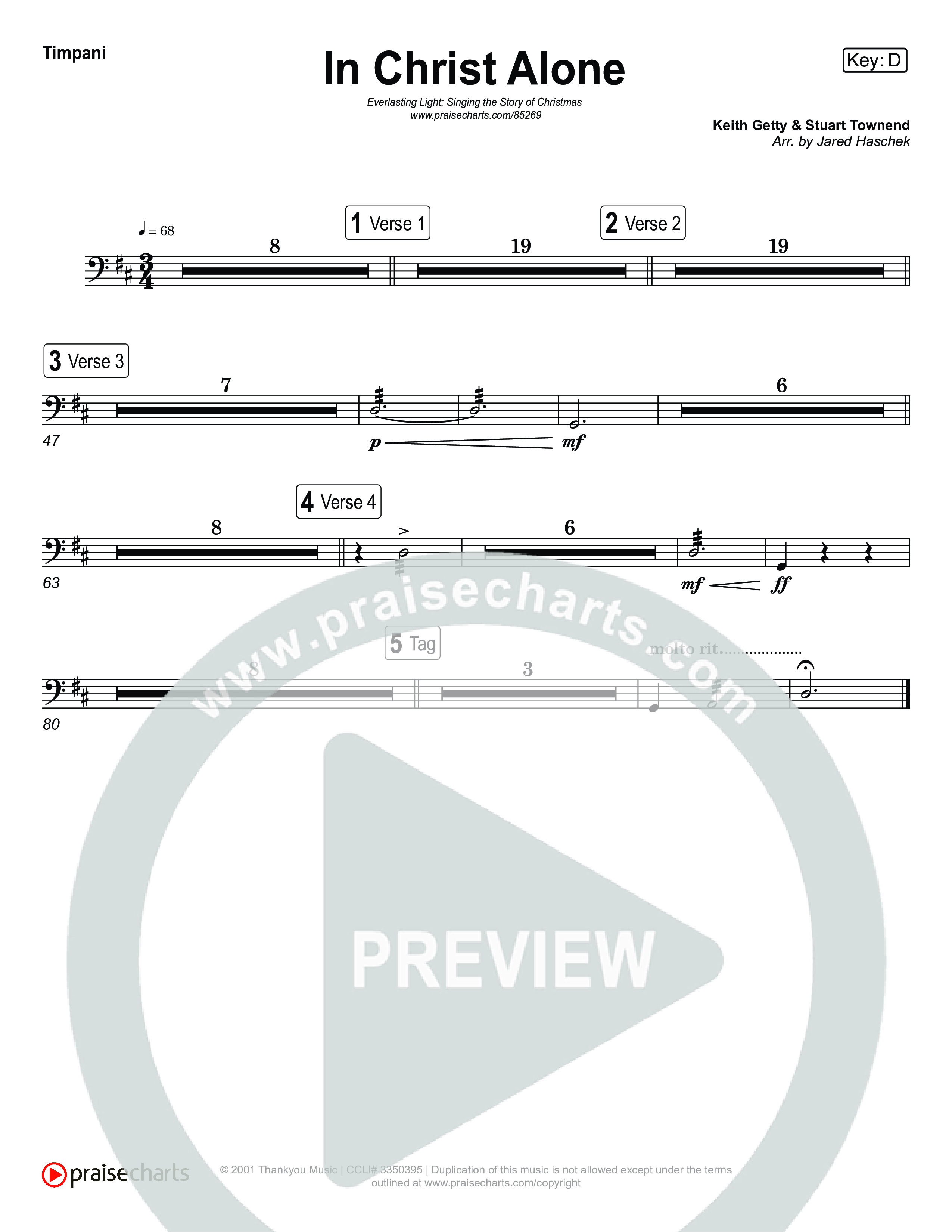 In Christ Alone (Live) Timpani (Museum Of The Bible / Indiana Wesleyan University Choir / Arr. Jared Haschek)