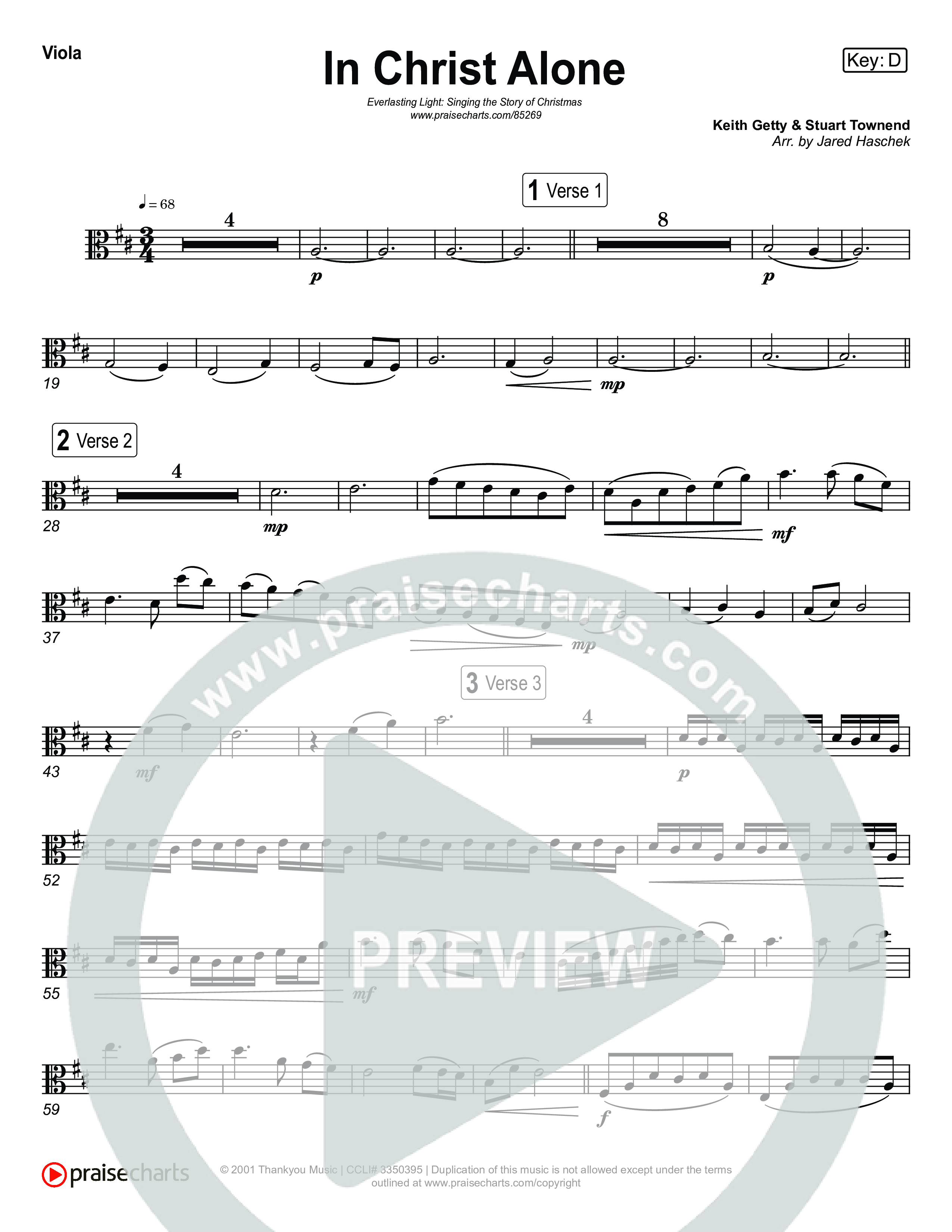 In Christ Alone (Live) Viola (Museum Of The Bible / Indiana Wesleyan University Choir / Arr. Jared Haschek)