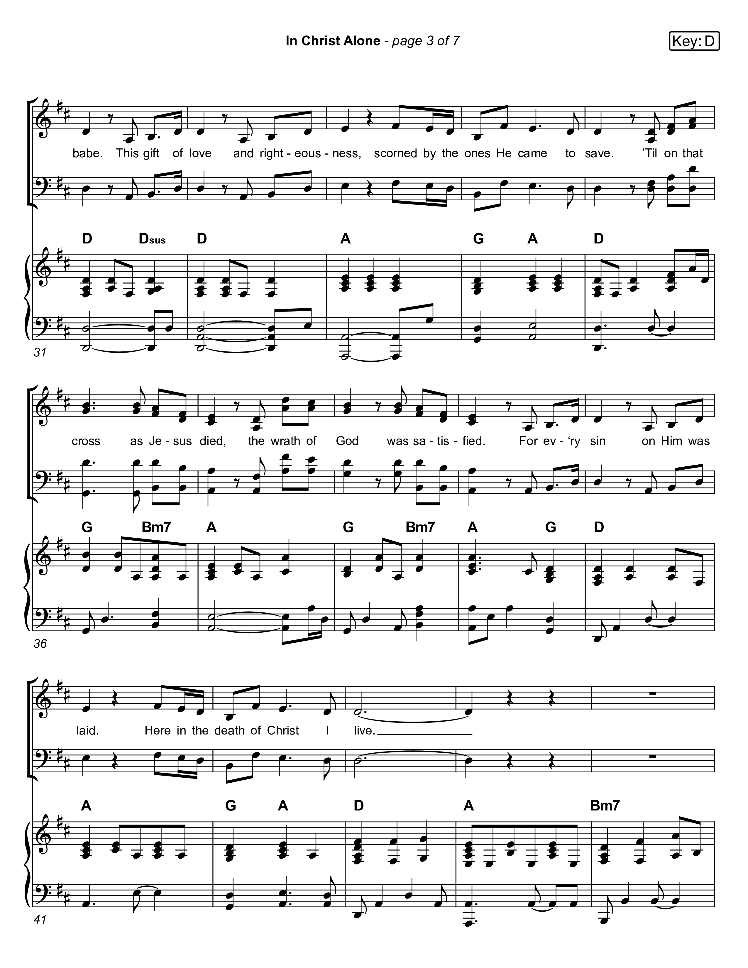 In Christ Alone (Live) Piano/Vocal (SATB) (Museum Of The Bible / Indiana Wesleyan University Choir / Arr. Jared Haschek)