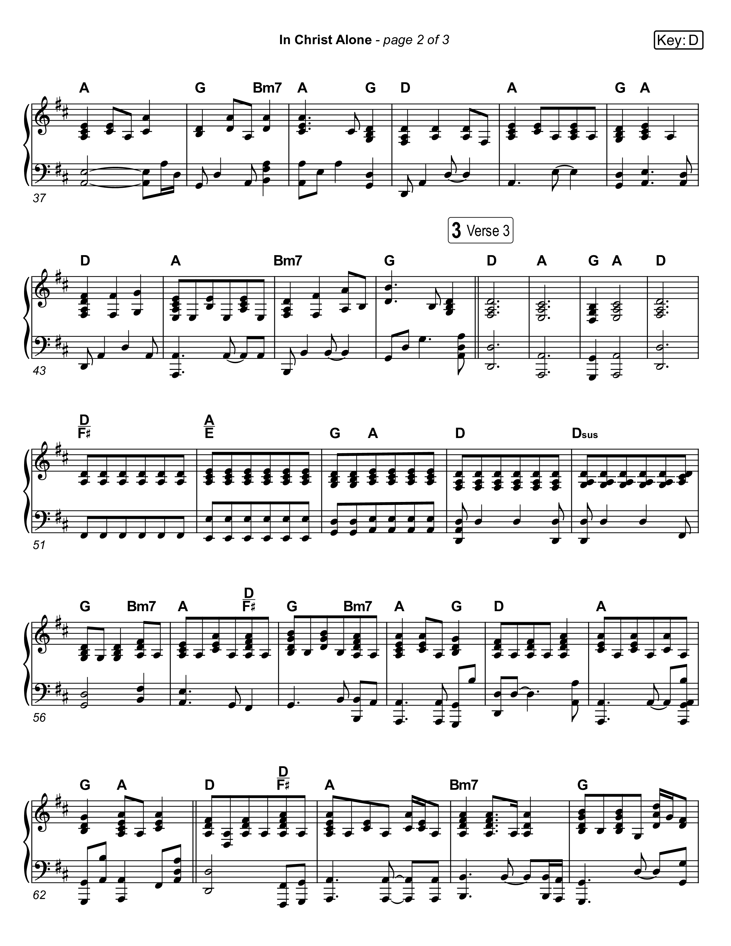 In Christ Alone (Live) Piano Sheet (Museum Of The Bible / Indiana Wesleyan University Choir / Arr. Jared Haschek)