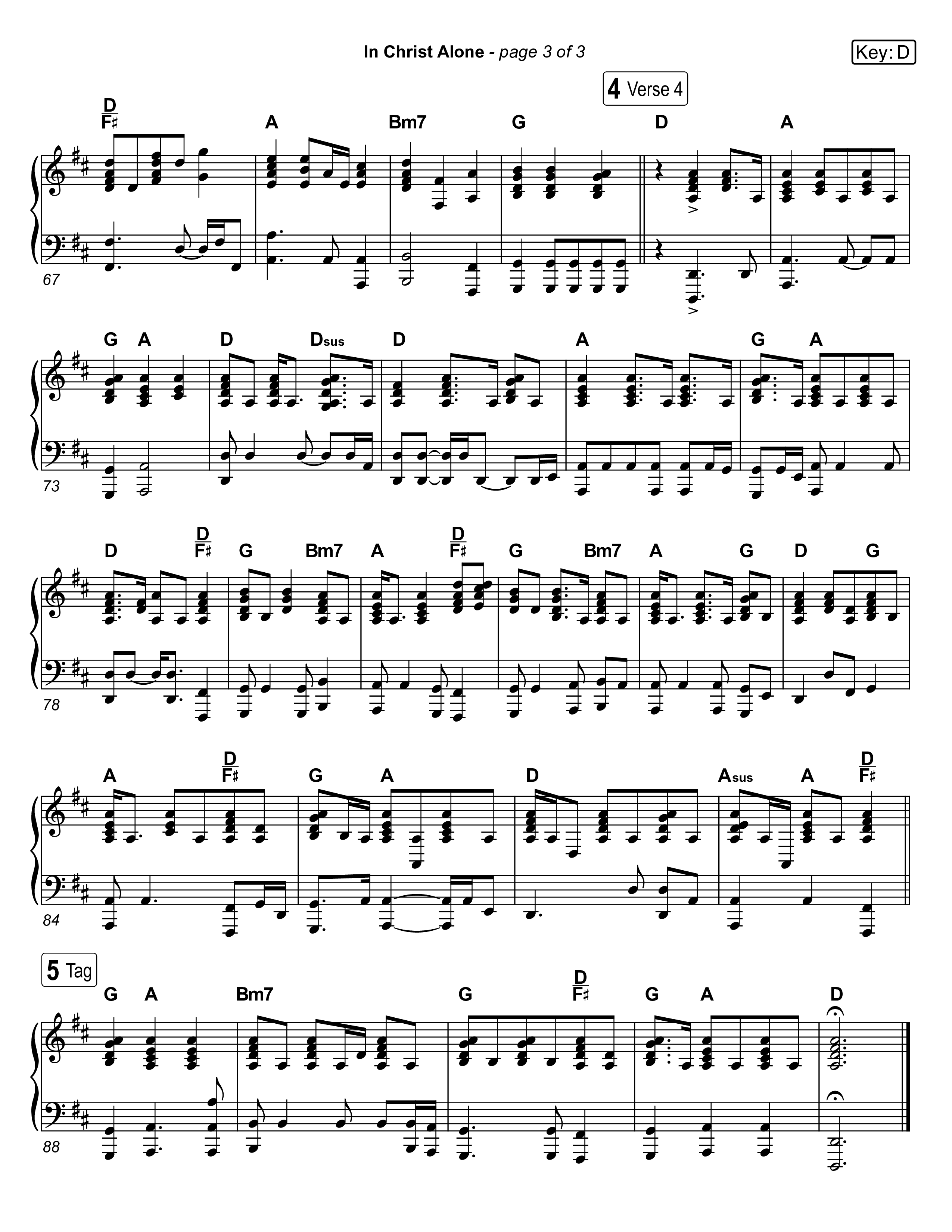 In Christ Alone (Live) Piano Sheet (Museum Of The Bible / Indiana Wesleyan University Choir / Arr. Jared Haschek)