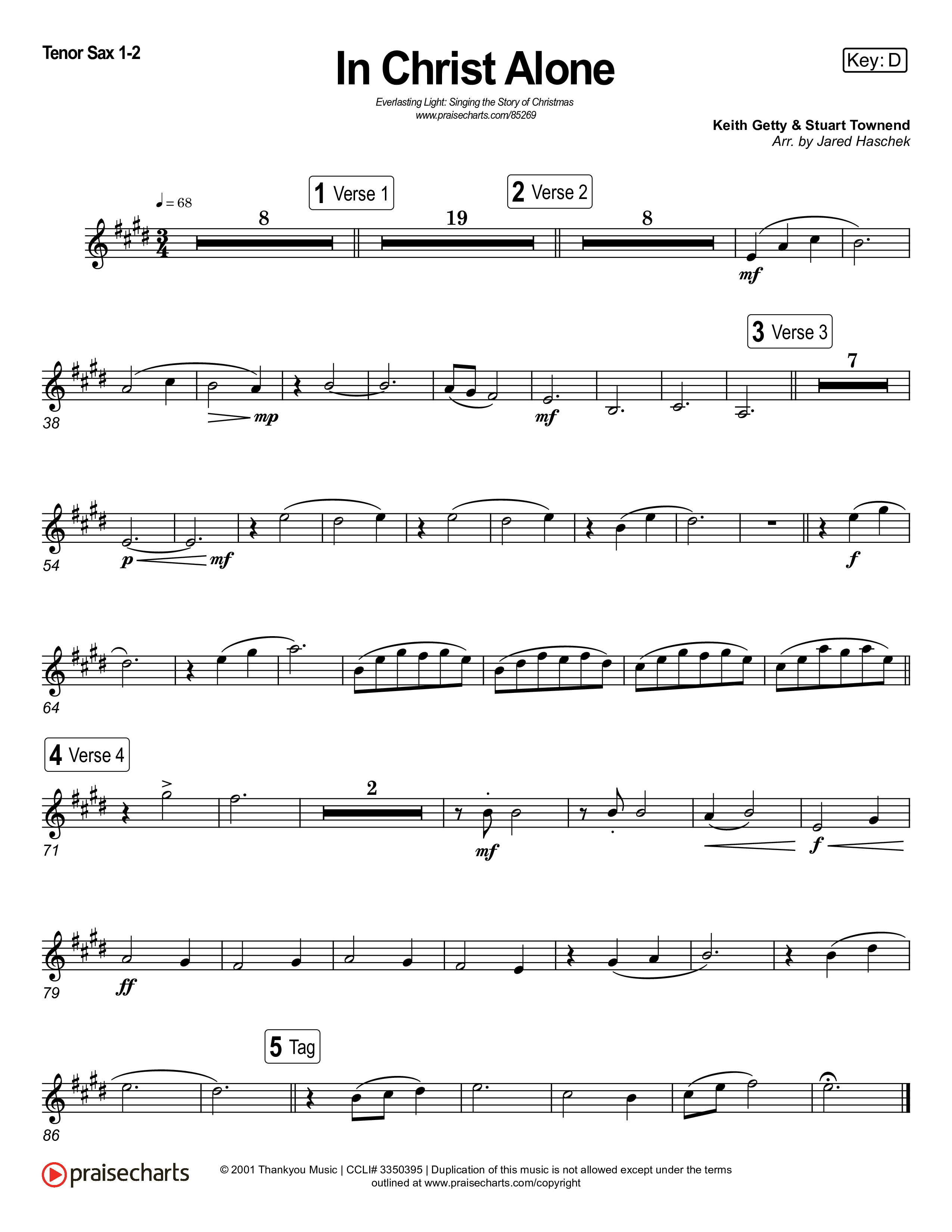 In Christ Alone (Live) Sax Pack (Museum Of The Bible / Indiana Wesleyan University Choir / Arr. Jared Haschek)