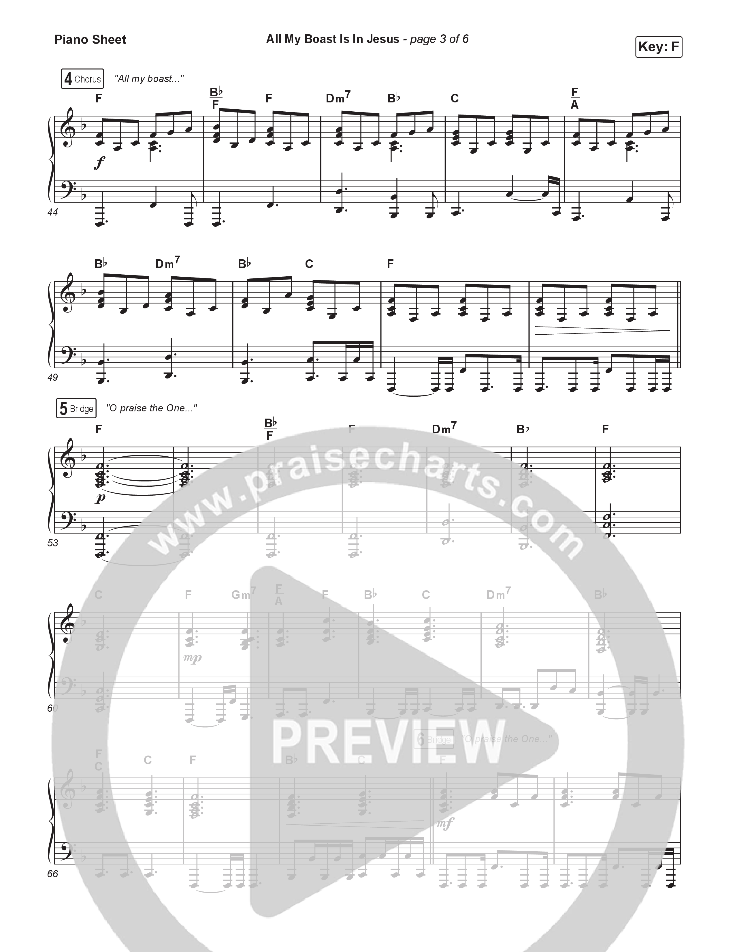 All My Boast Is In Jesus (Choral/SATB) Piano Sheet (Travis Cottrell / Arr. Mason Brown / Orch. Travis Patton)