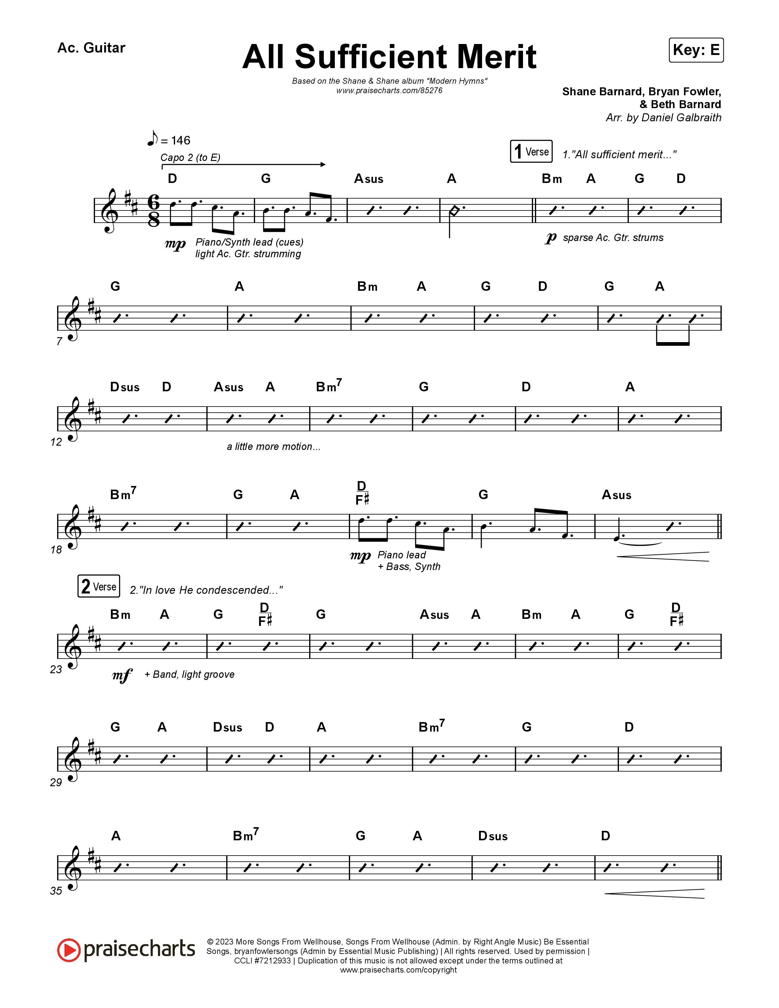 All Sufficient Merit Acoustic Guitar (Shane & Shane)