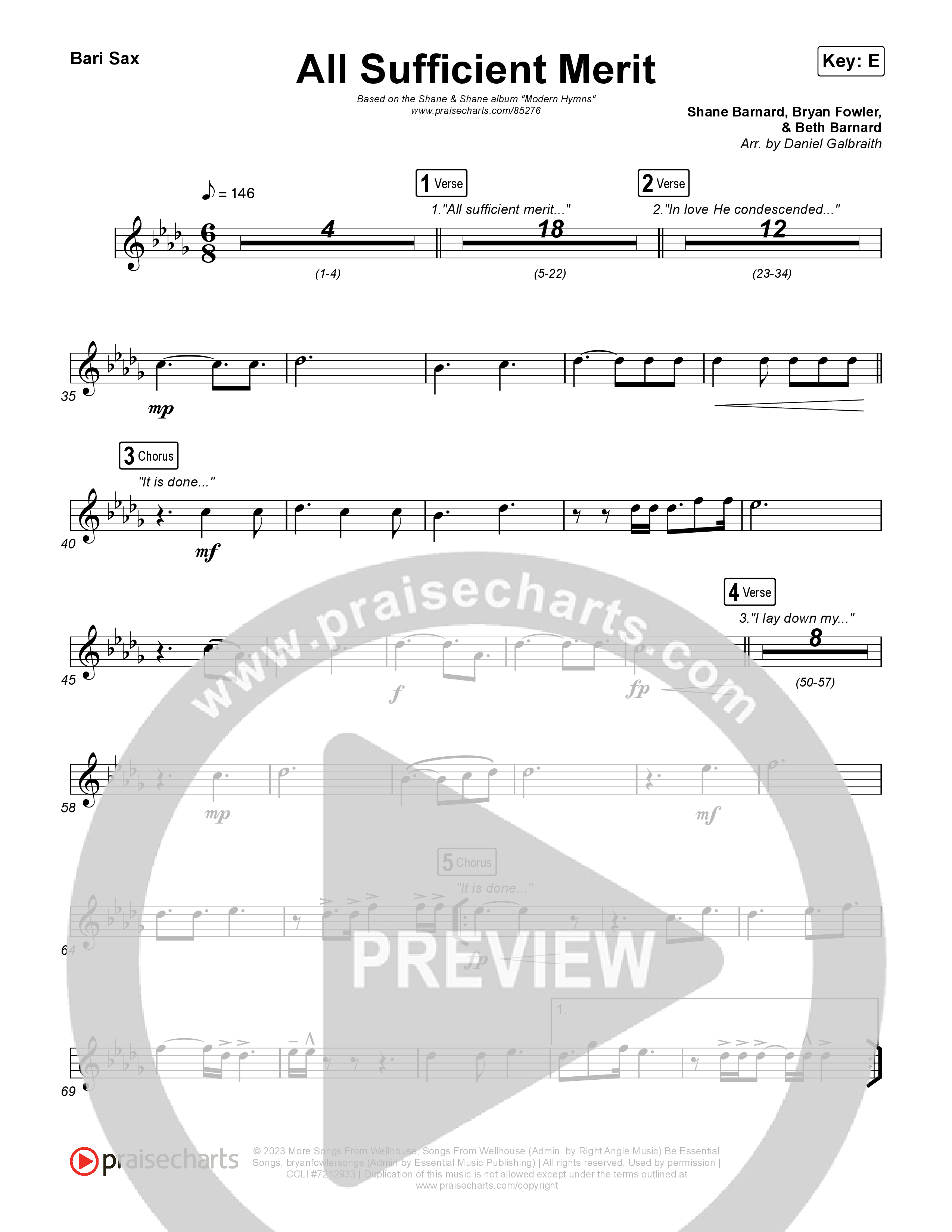 All Sufficient Merit Bari Sax (Shane & Shane)