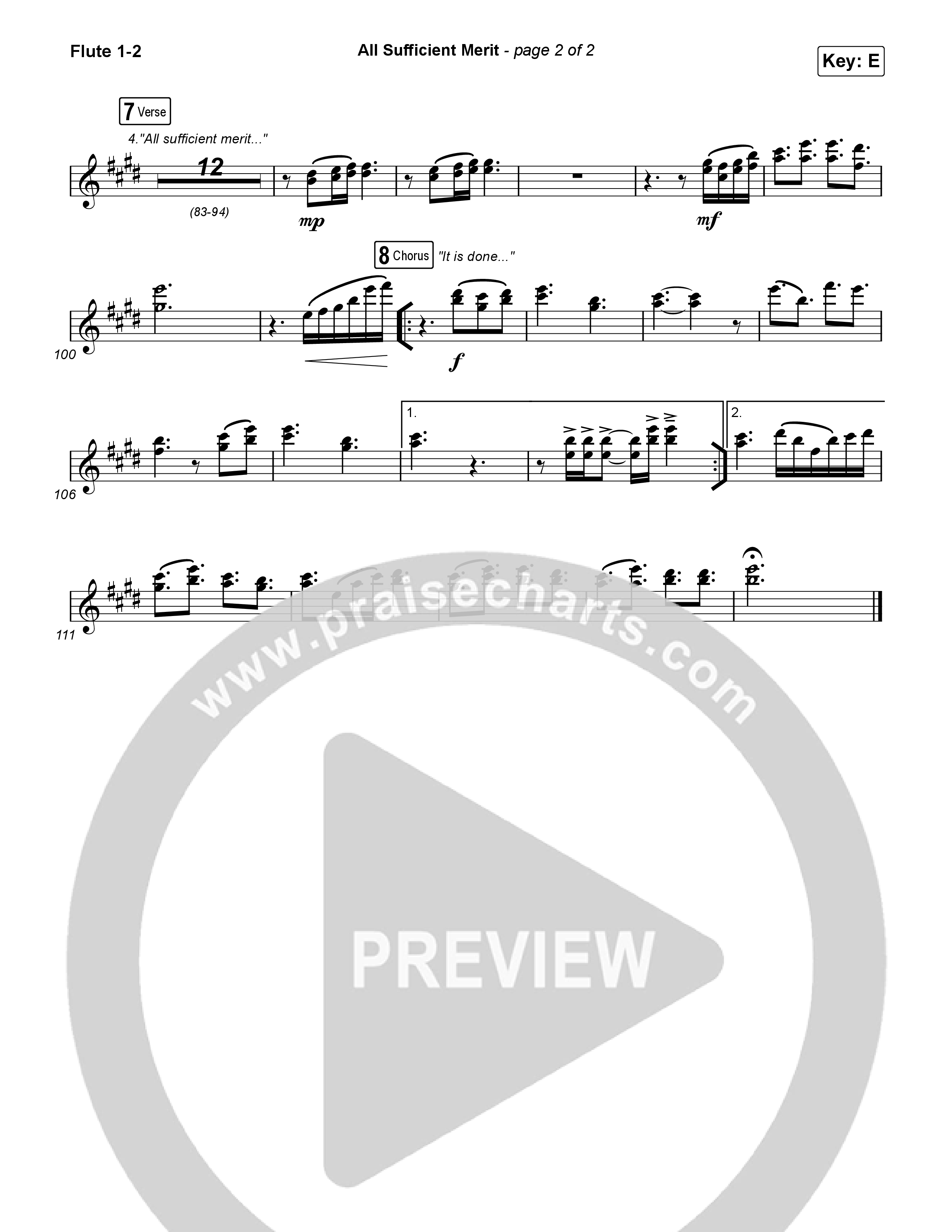 All Sufficient Merit Flute 1,2 (Shane & Shane)