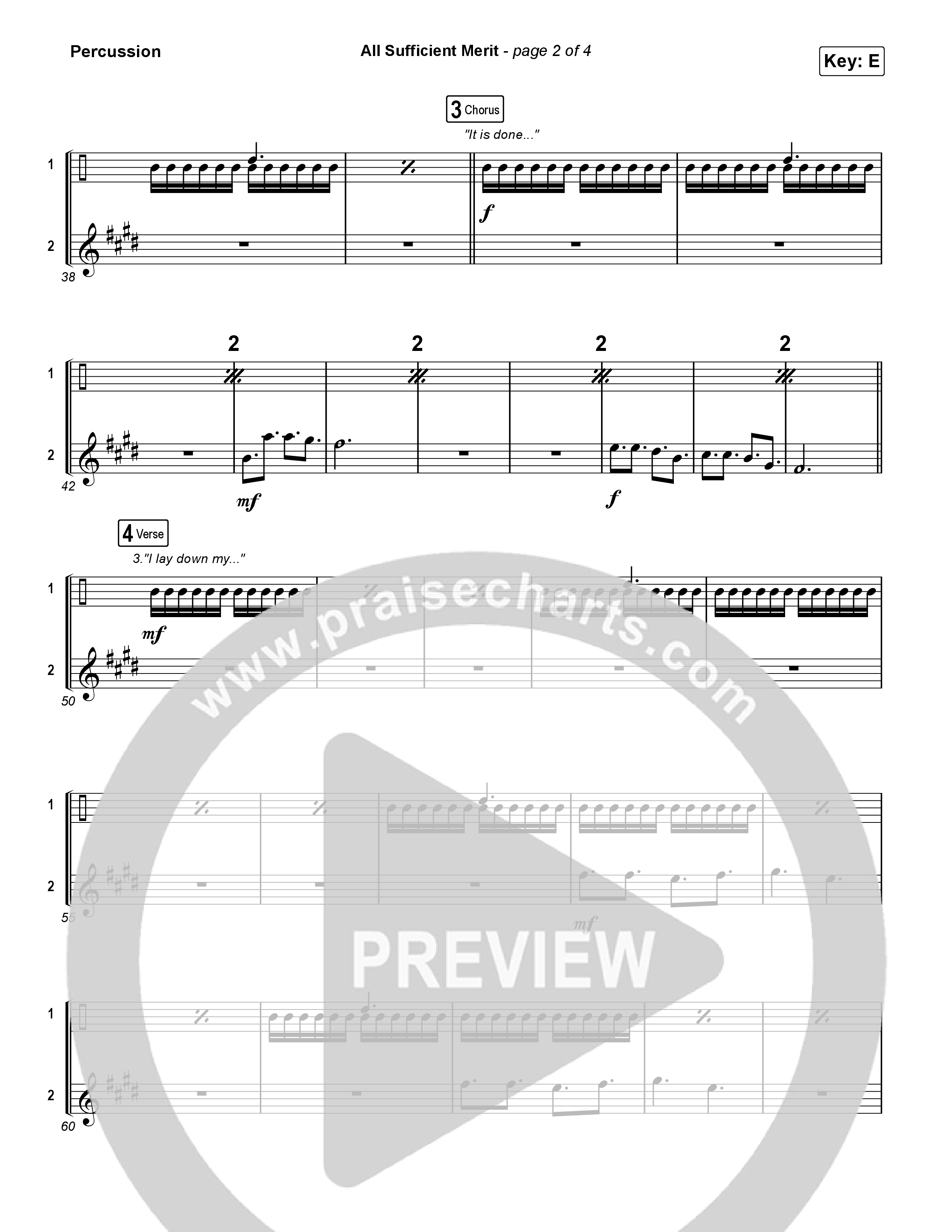 All Sufficient Merit Percussion (Shane & Shane)