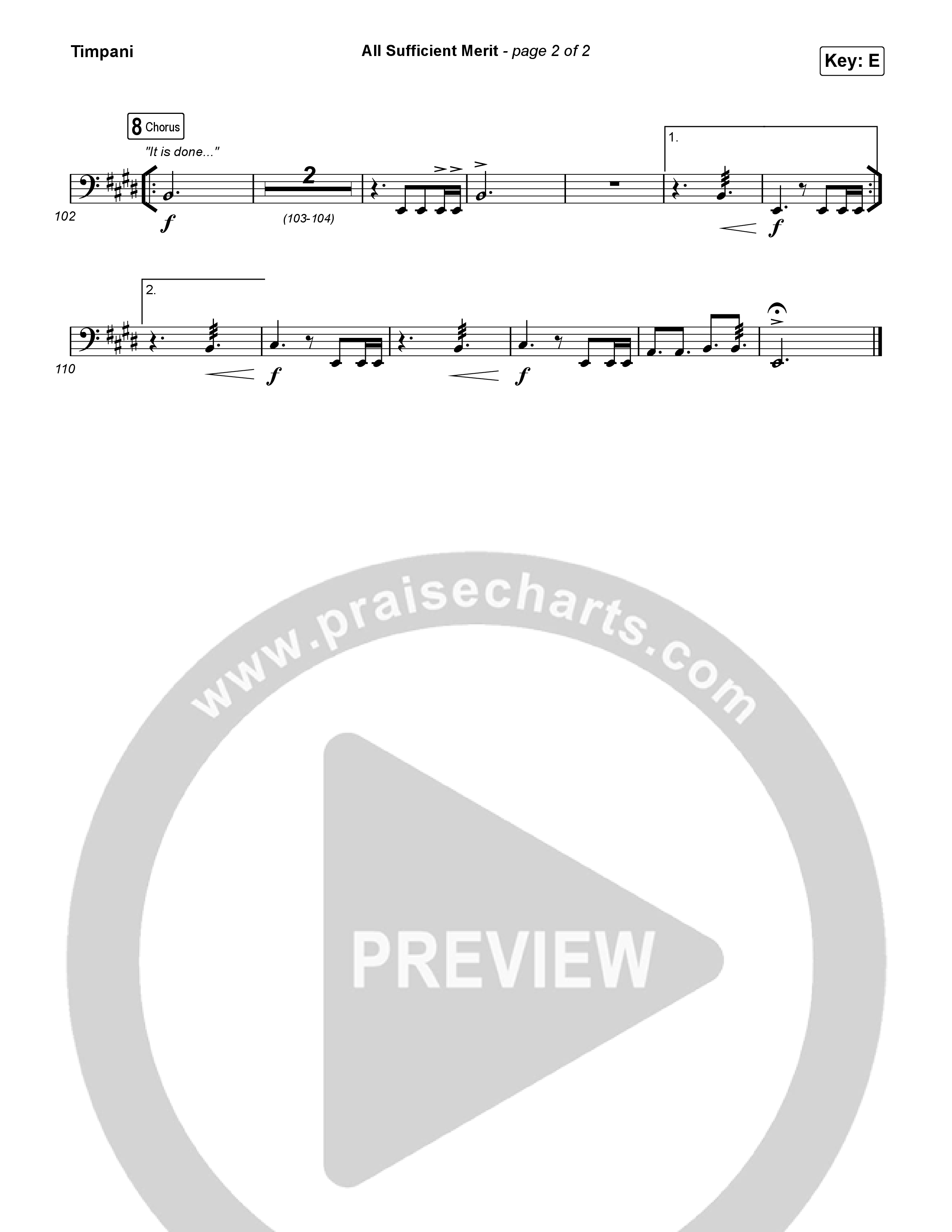 All Sufficient Merit Timpani (Shane & Shane)