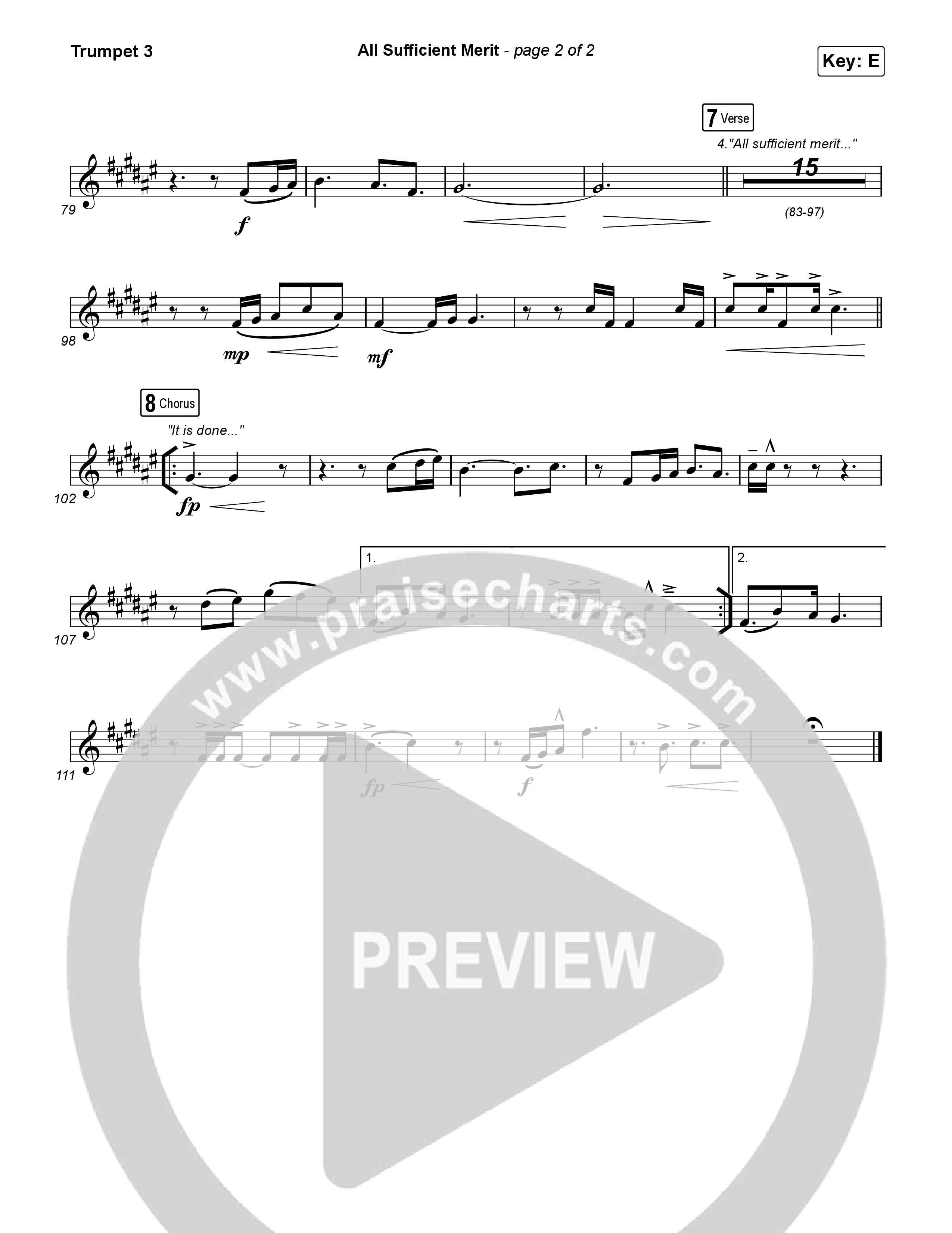 All Sufficient Merit Trumpet 3 (Shane & Shane)