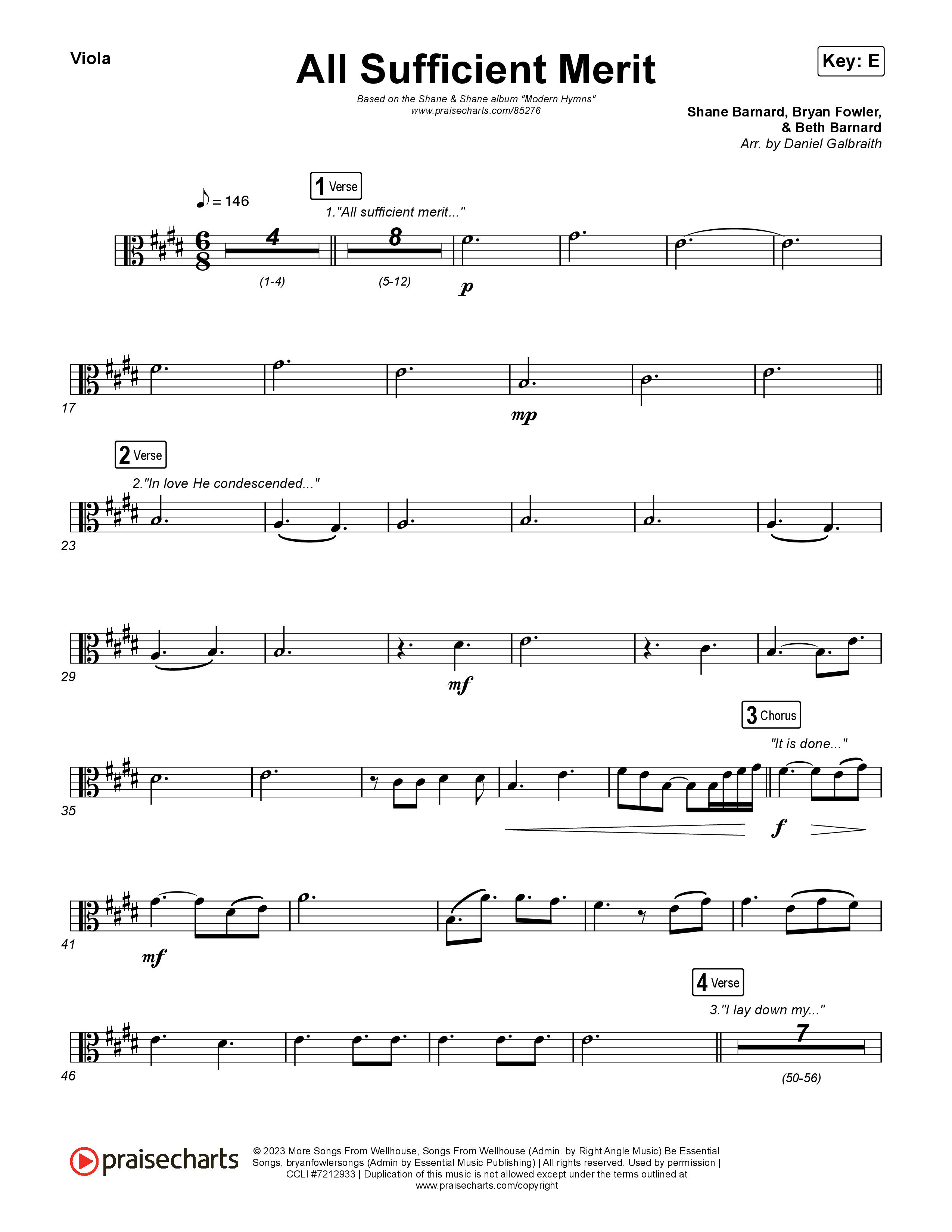 All Sufficient Merit Viola (Shane & Shane)