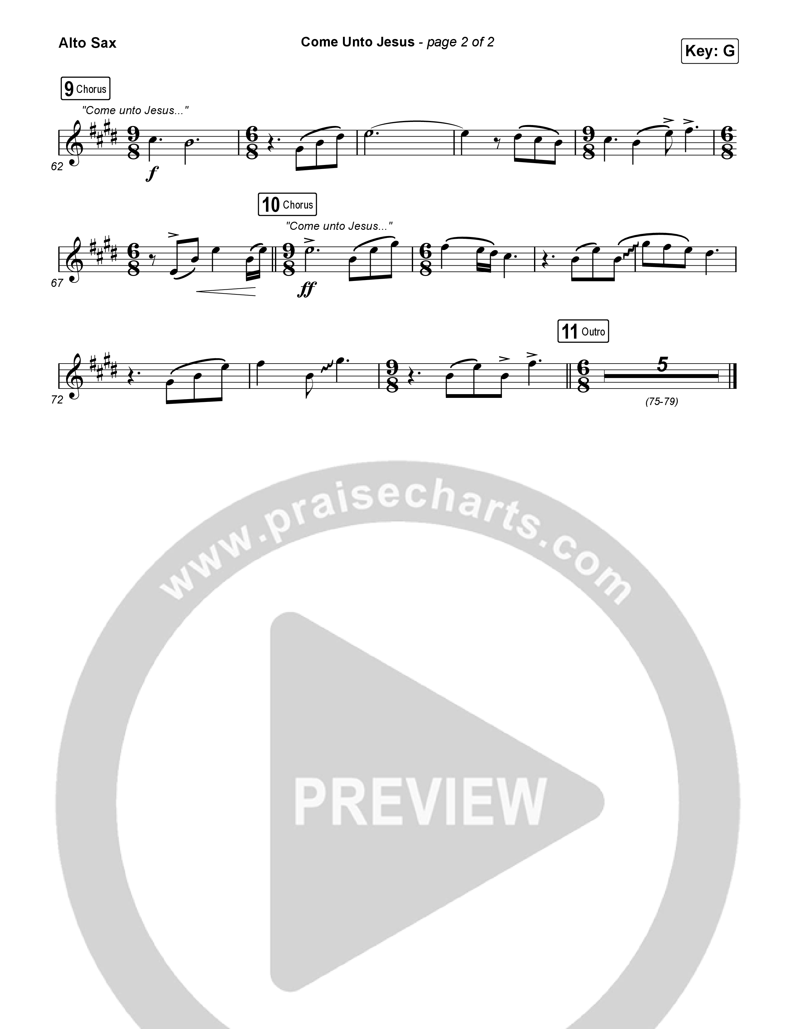 Come Unto Jesus Sax Pack (Shane & Shane)