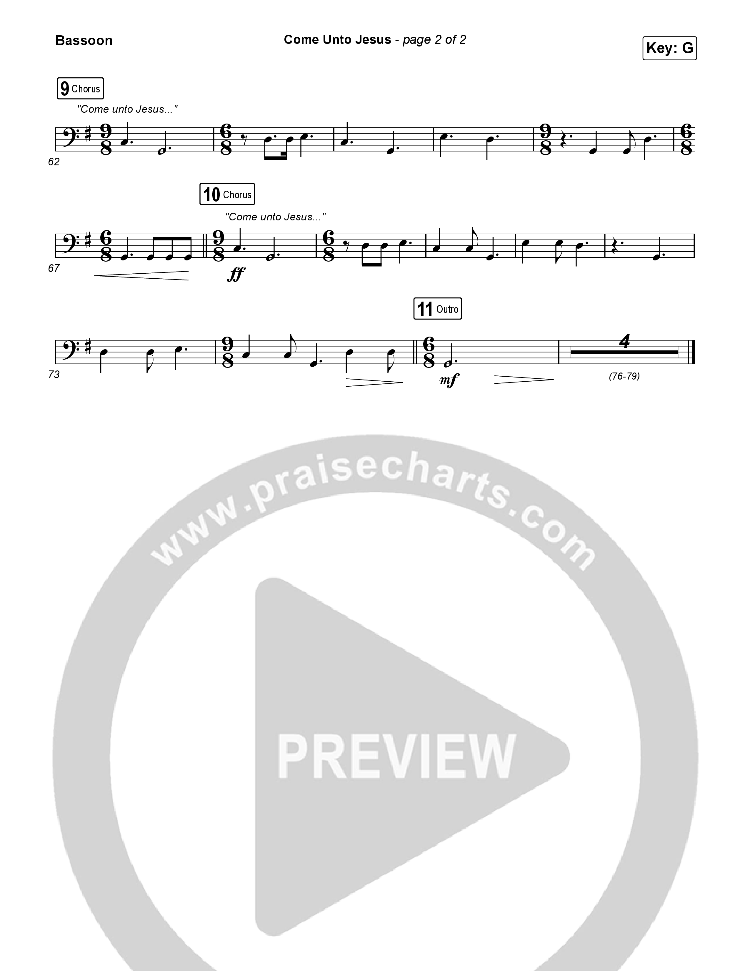 Come Unto Jesus Bassoon (Shane & Shane)