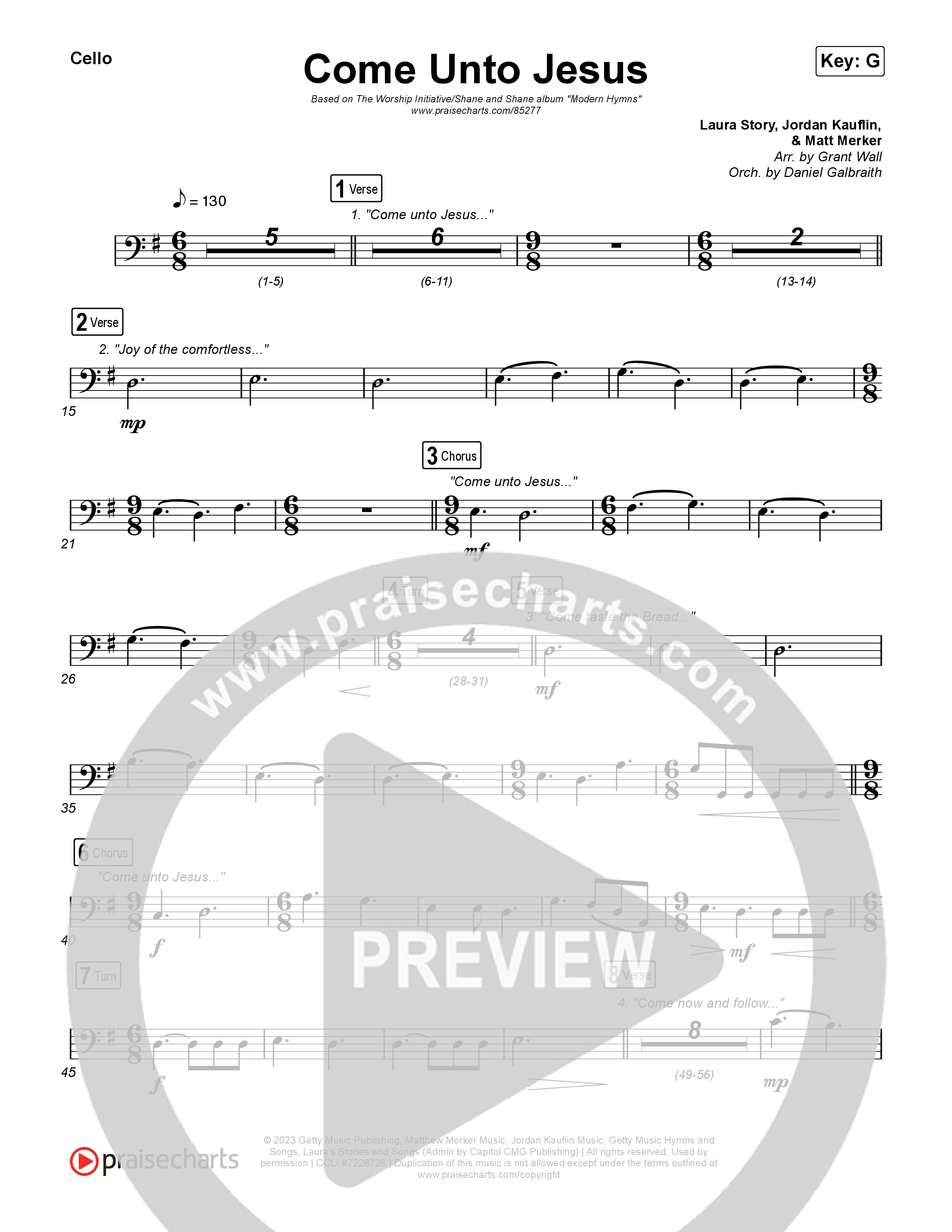 Come Unto Jesus Cello (Shane & Shane)