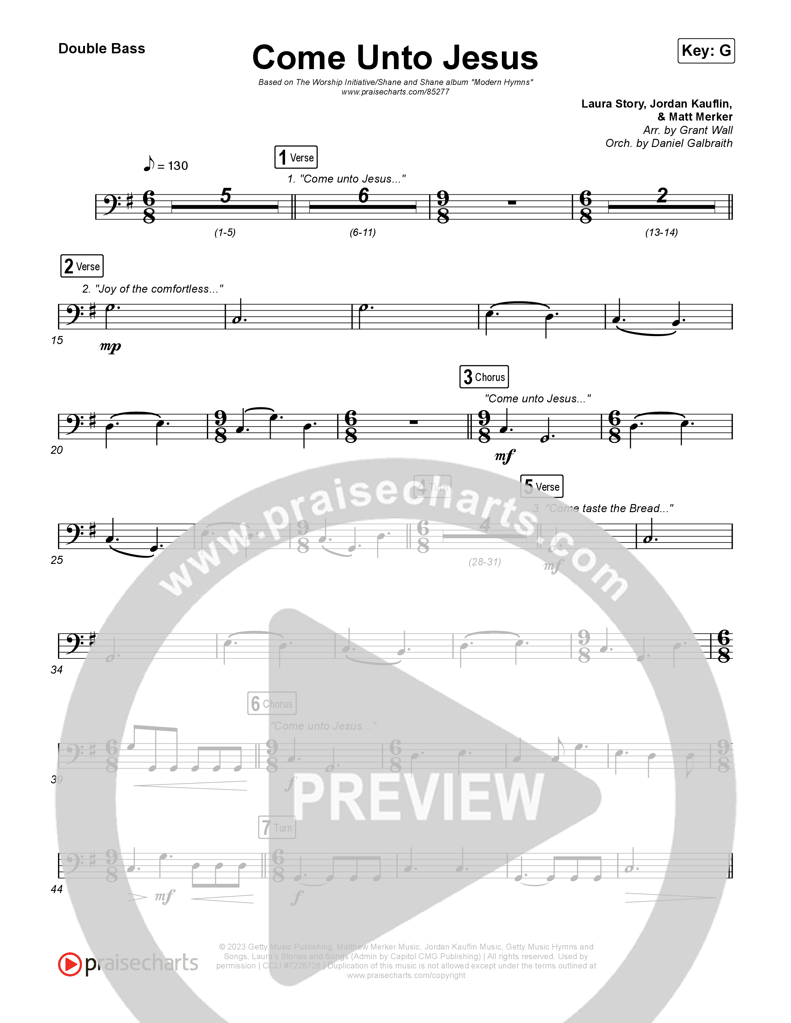 Come Unto Jesus String Bass (Shane & Shane)