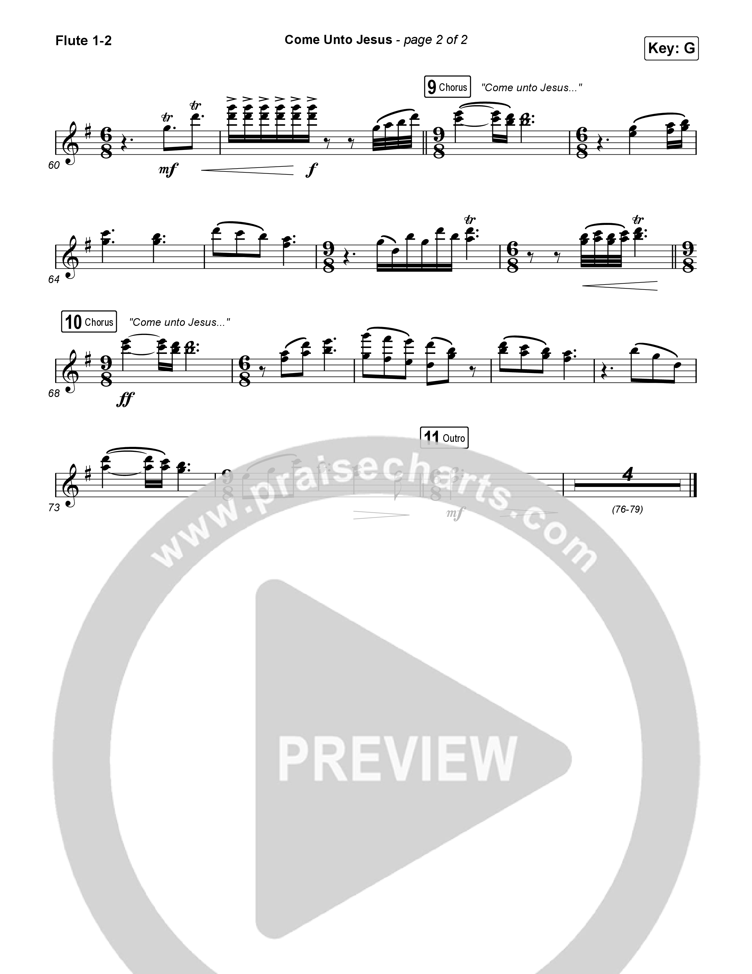 Come Unto Jesus Flute 1,2 (Shane & Shane)