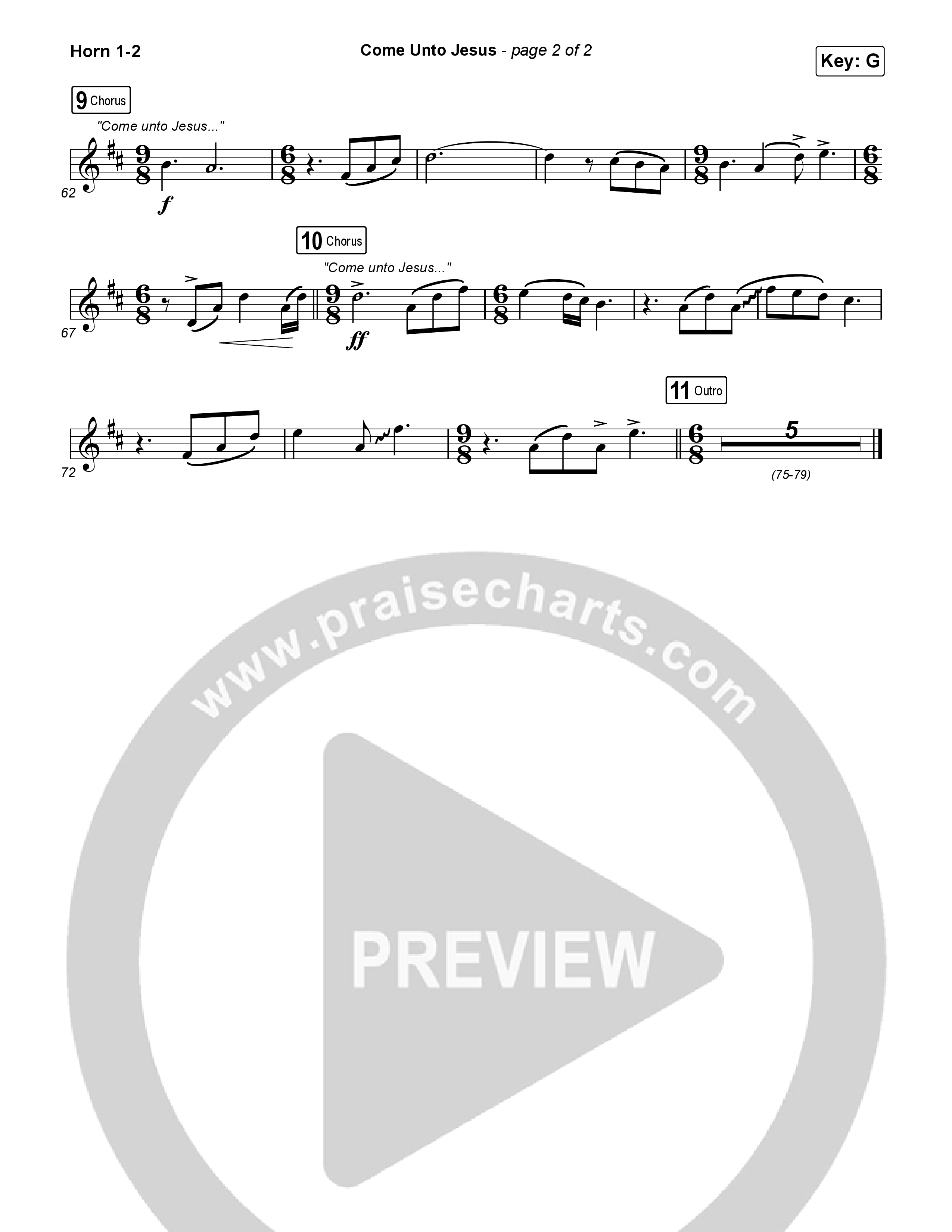 Come Unto Jesus French Horn 1,2 (Shane & Shane)