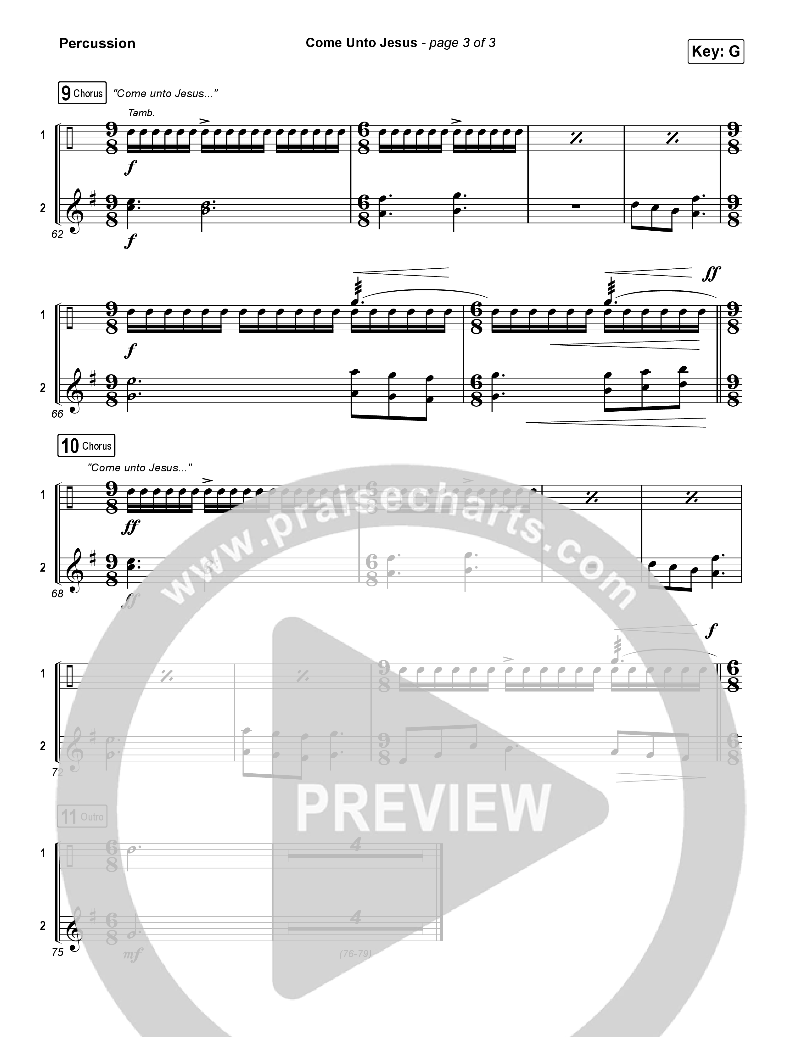 Come Unto Jesus Percussion (Shane & Shane)