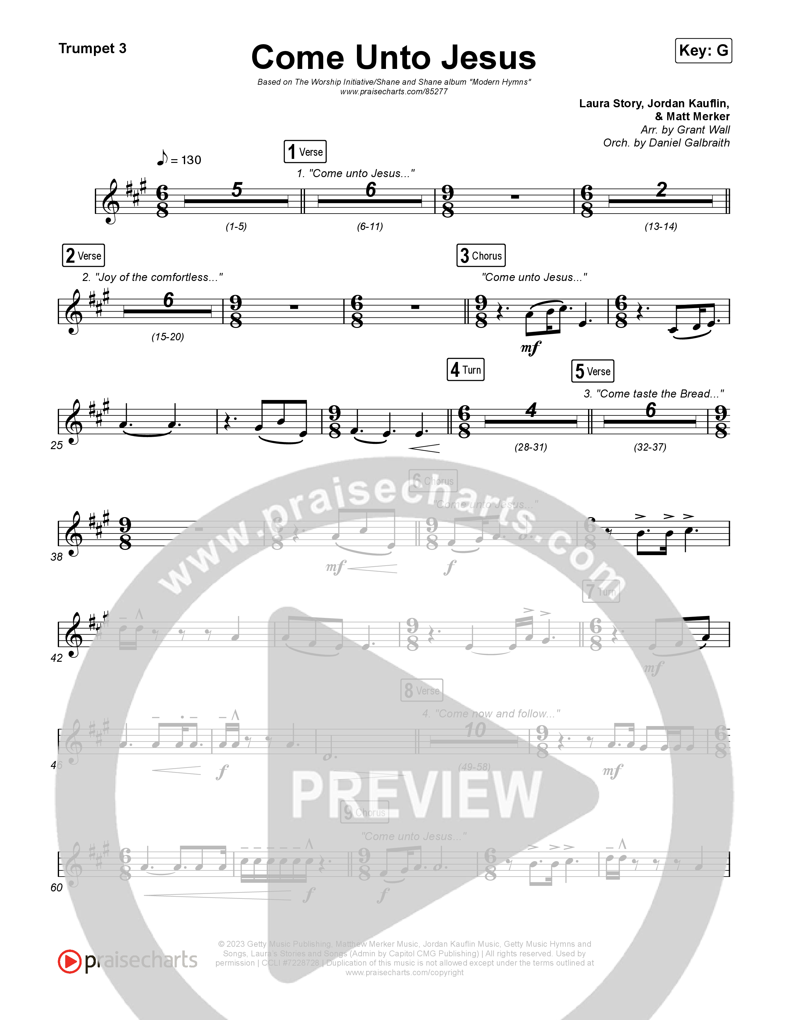 Come Unto Jesus Trumpet 1,2 (Shane & Shane)