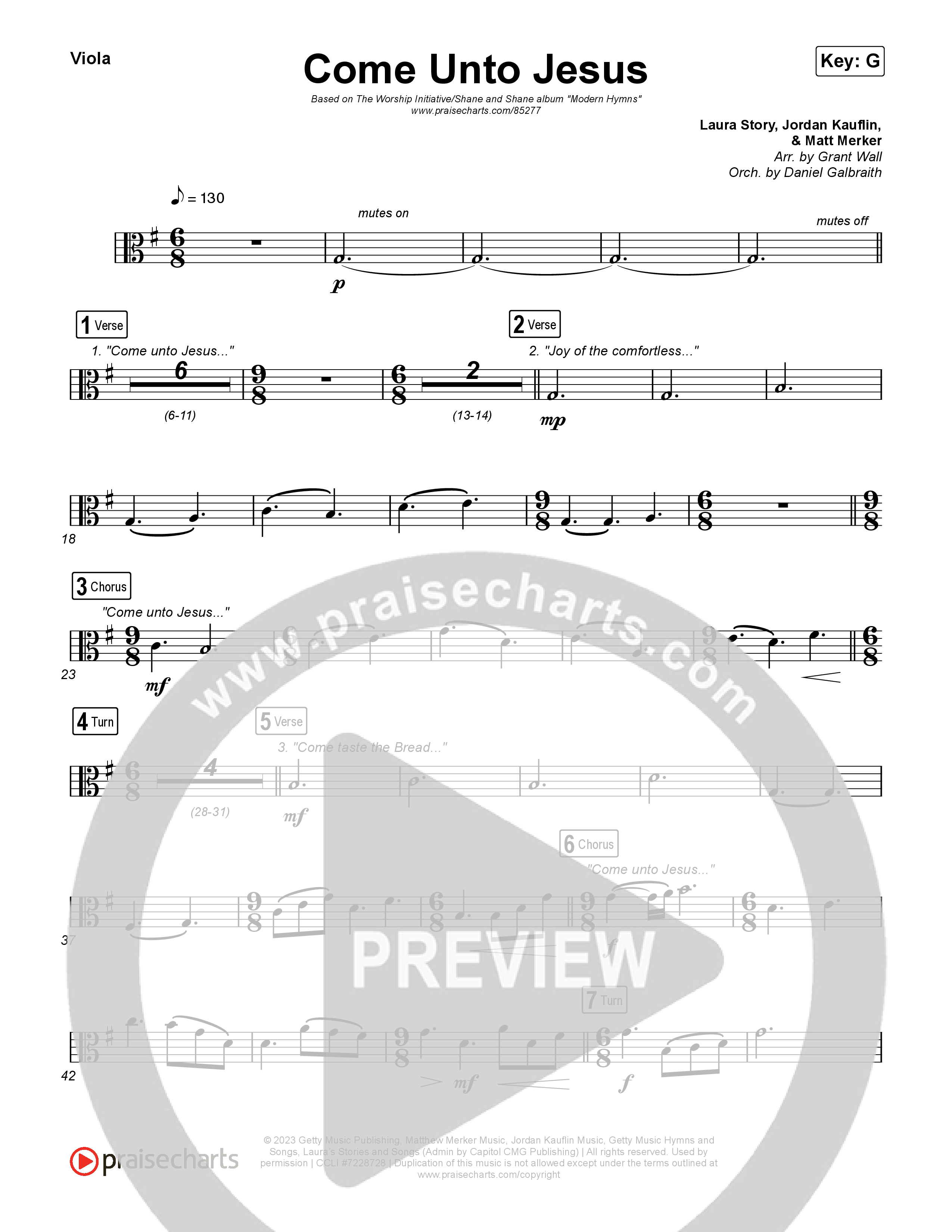 Come Unto Jesus Viola (Shane & Shane)