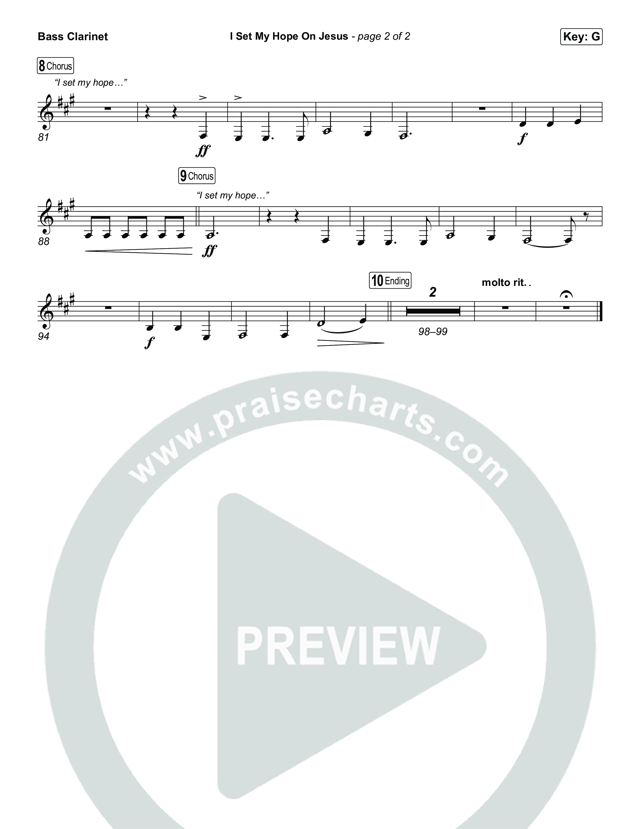 I Set My Hope On Jesus Bass Clarinet (Shane & Shane)
