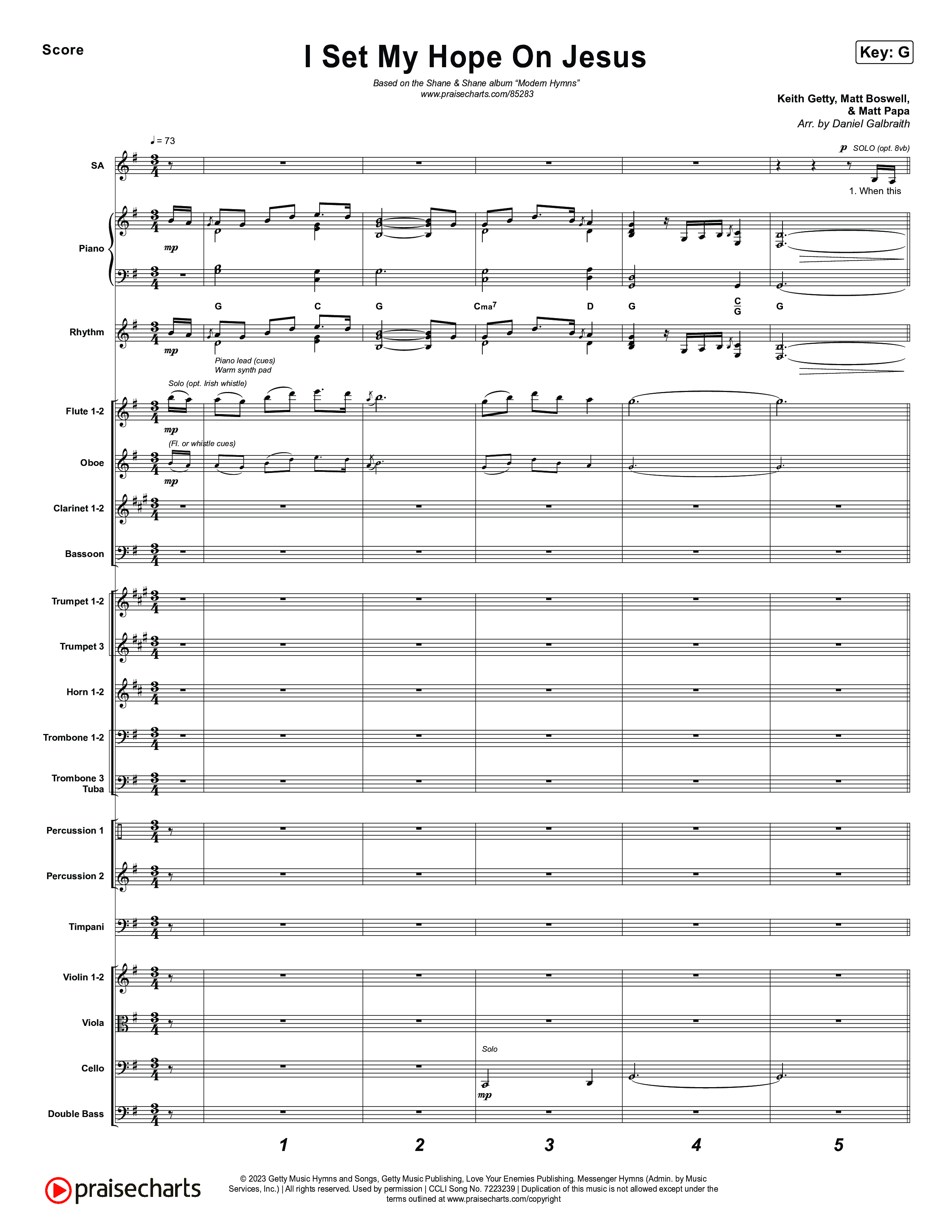 I Set My Hope On Jesus Orchestration (Shane & Shane)