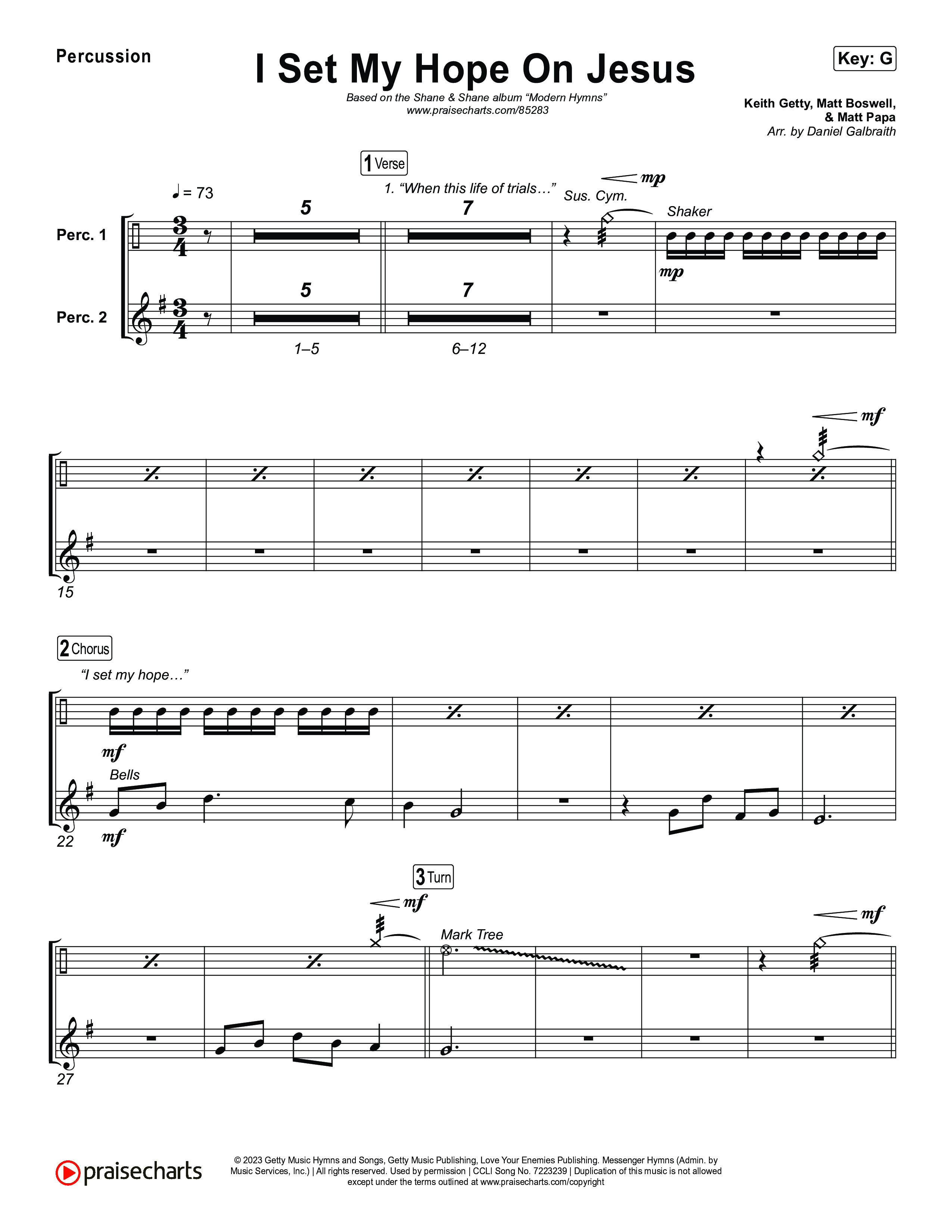 I Set My Hope On Jesus Percussion (Shane & Shane)