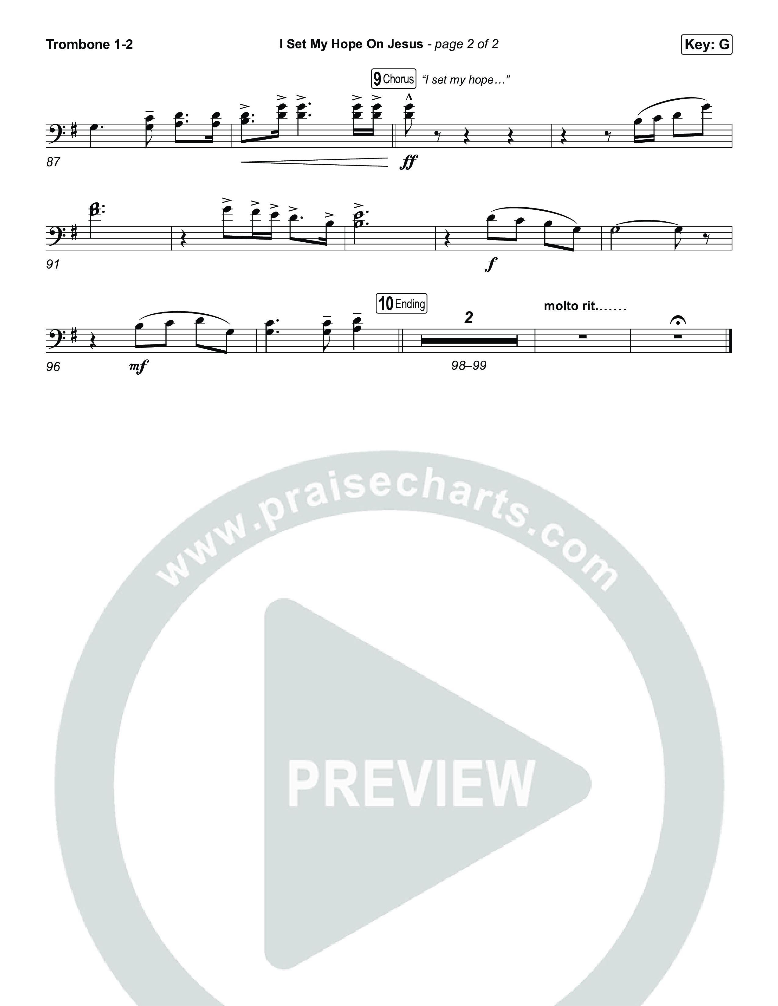 I Set My Hope On Jesus Trombone 1,2 (Shane & Shane)