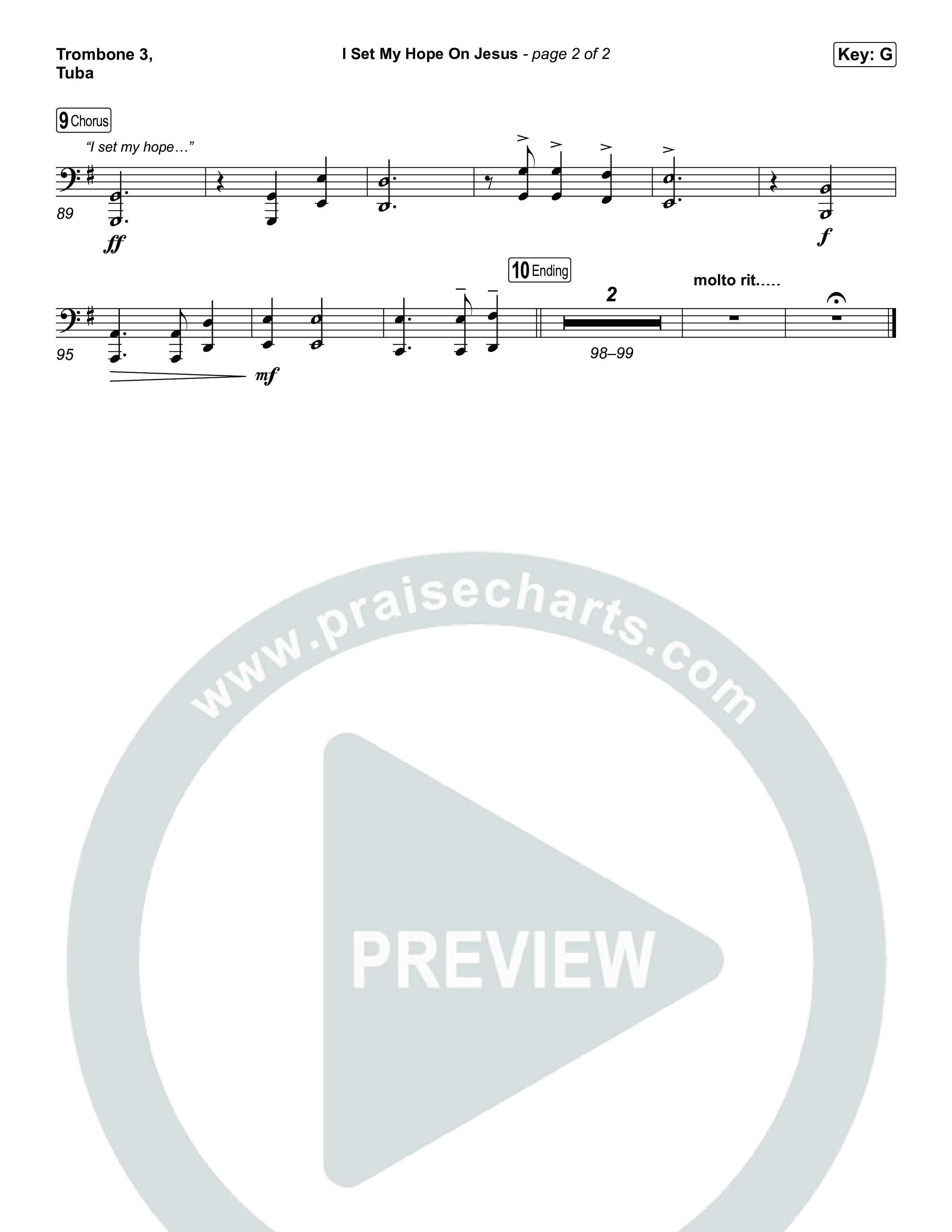I Set My Hope On Jesus Trombone 3/Tuba (Shane & Shane)