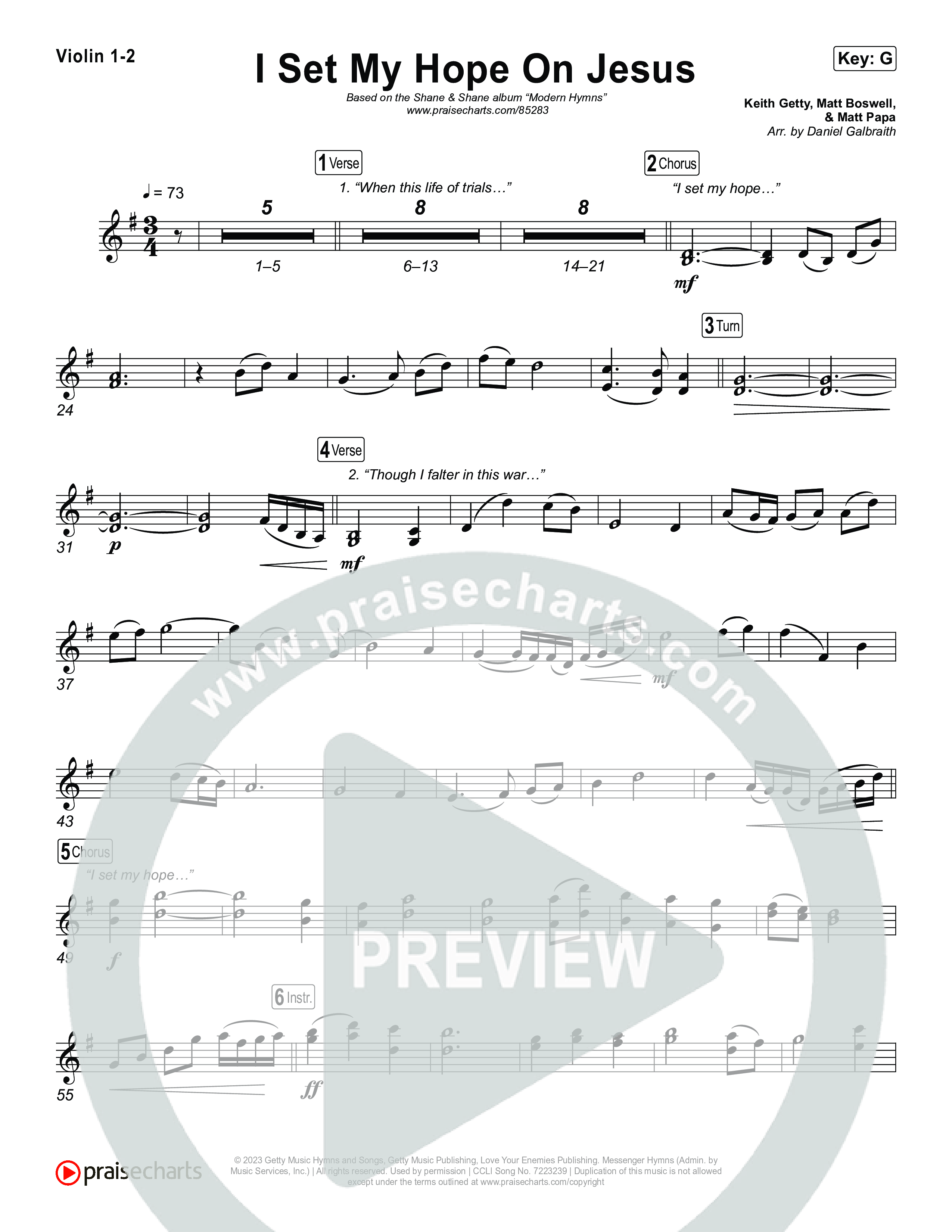 I Set My Hope On Jesus String Pack (Shane & Shane)