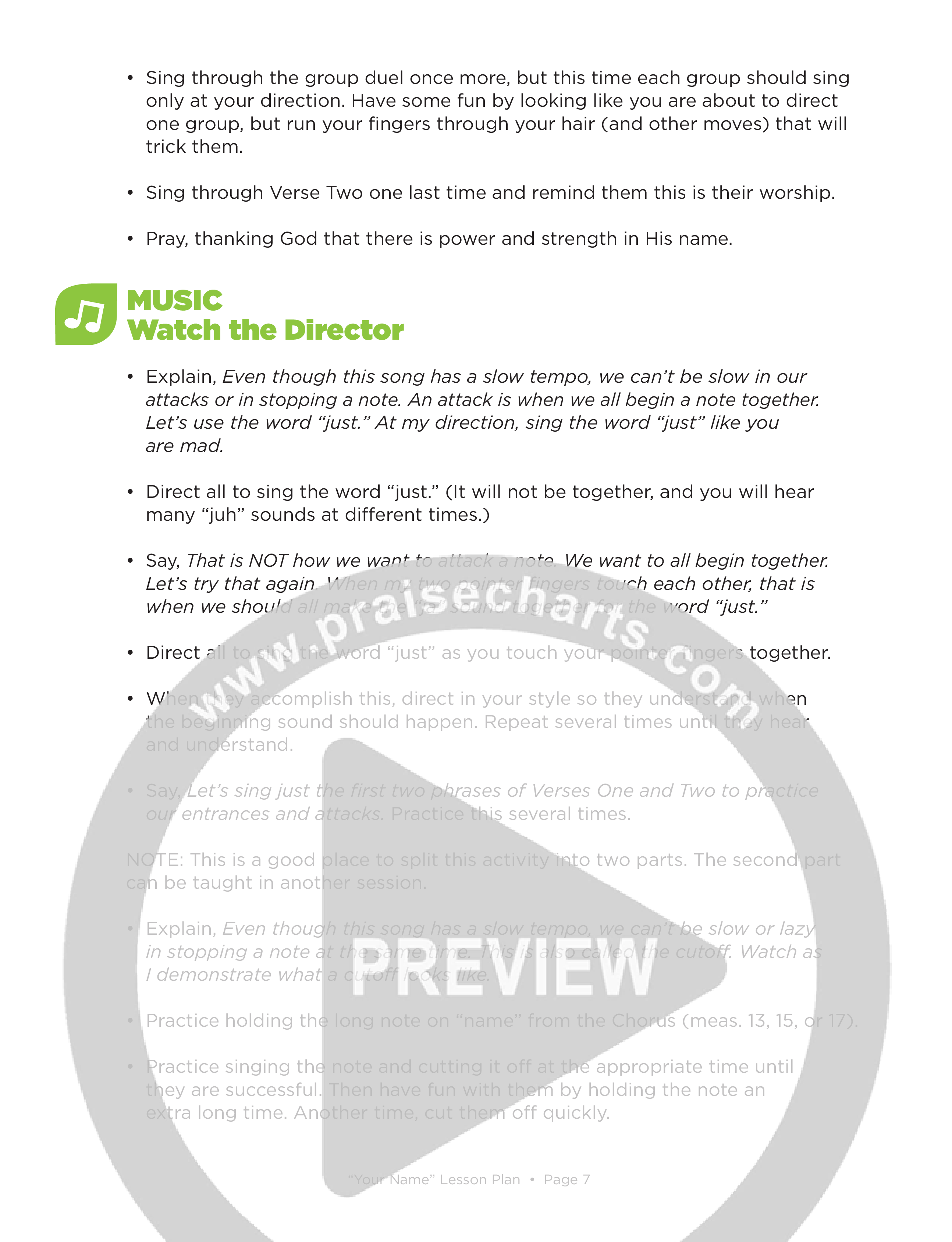 Your Name (Kids) Lesson Plan (PDF) (Lifeway Choral / Arr. Craig Adams)