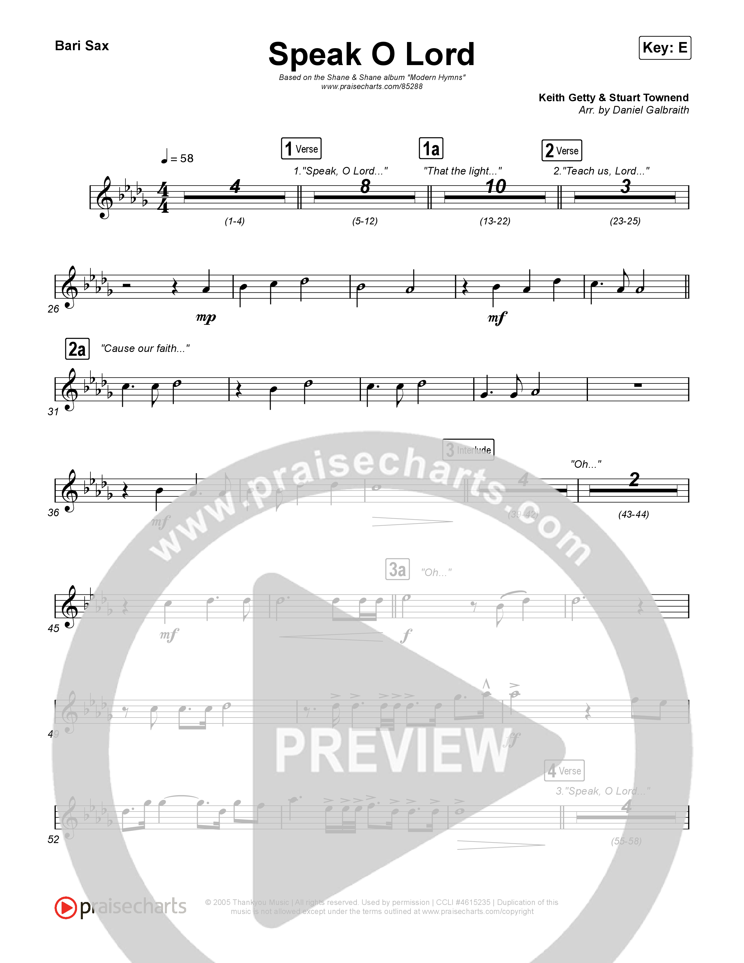 Speak O Lord Bari Sax (Shane & Shane)