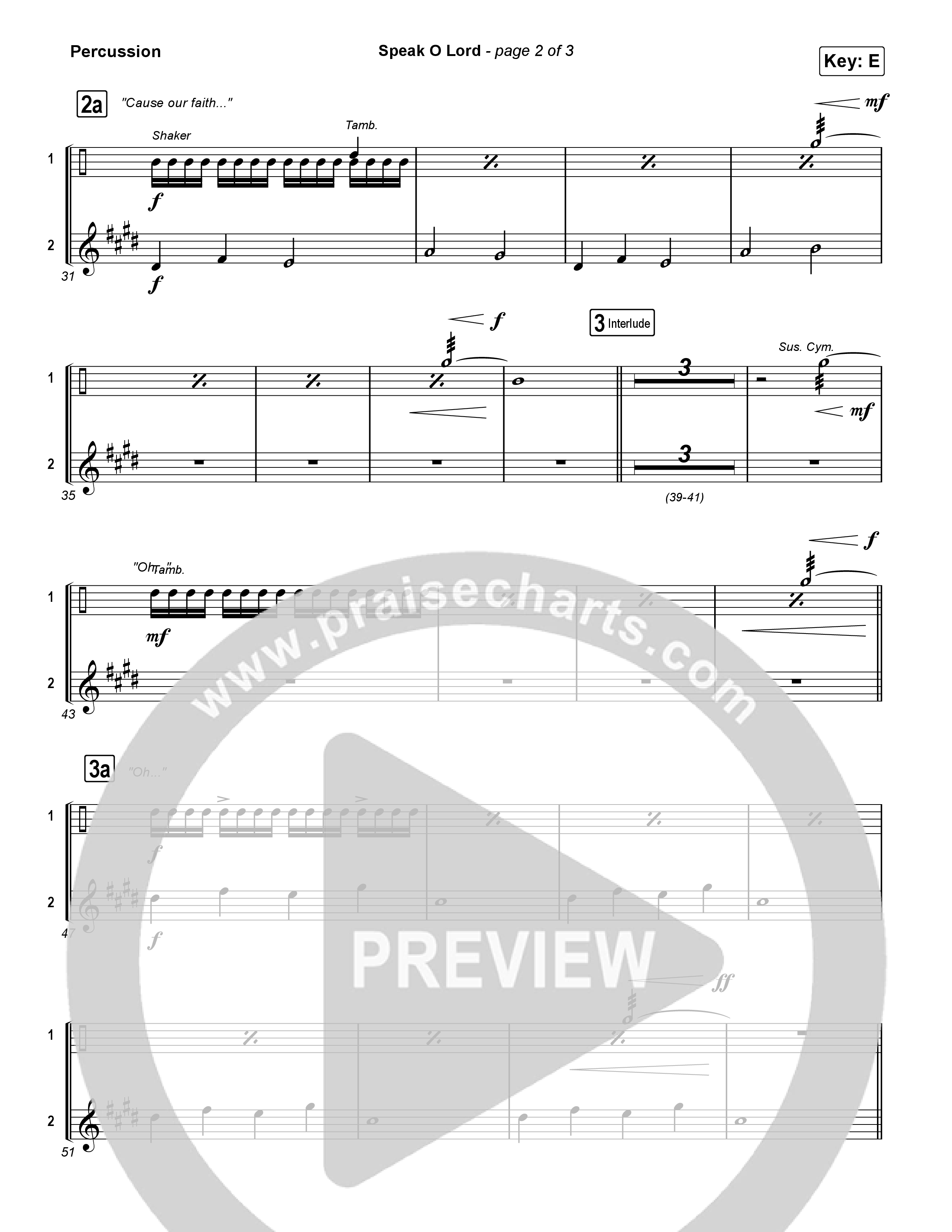 Speak O Lord Percussion (Shane & Shane)