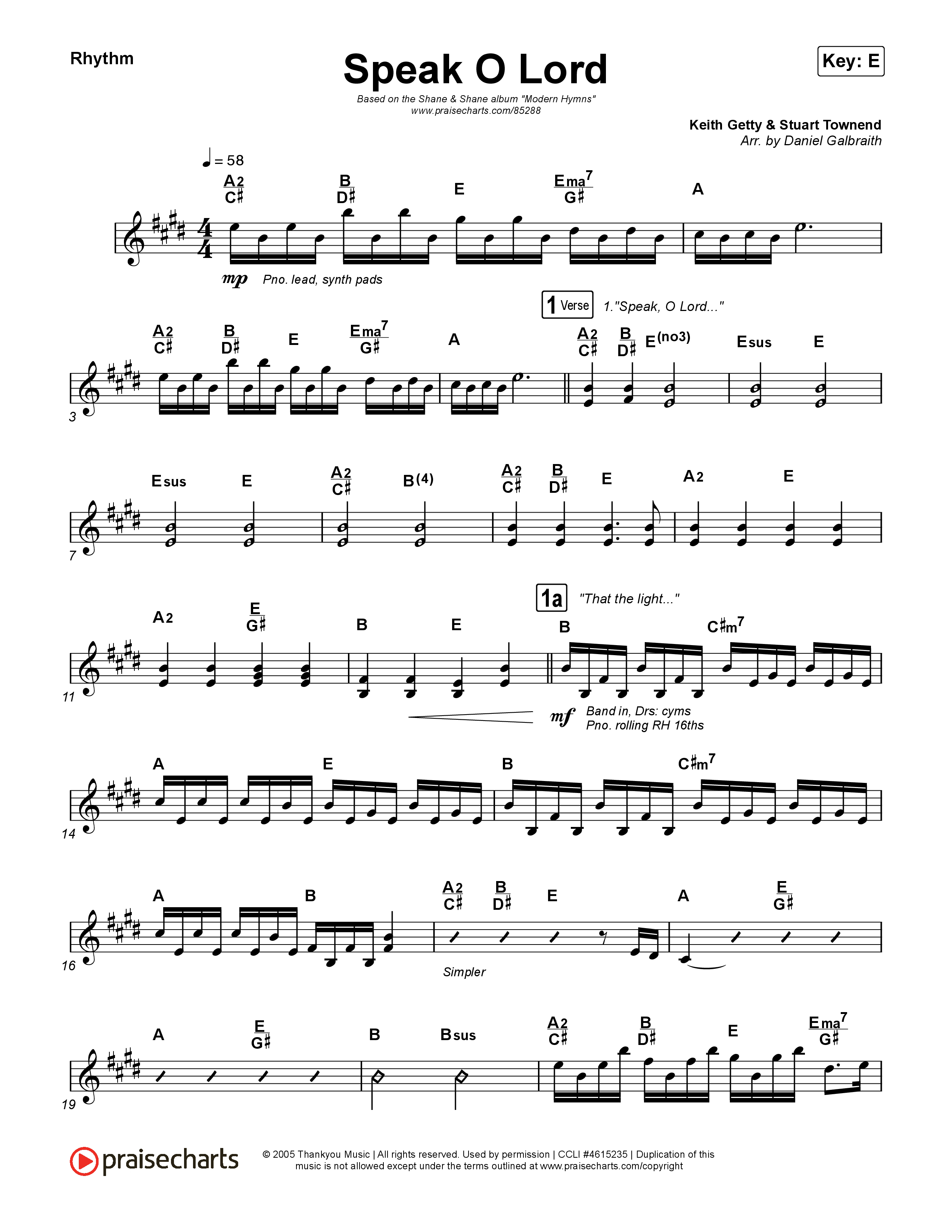 Speak O Lord Rhythm Pack (Shane & Shane)