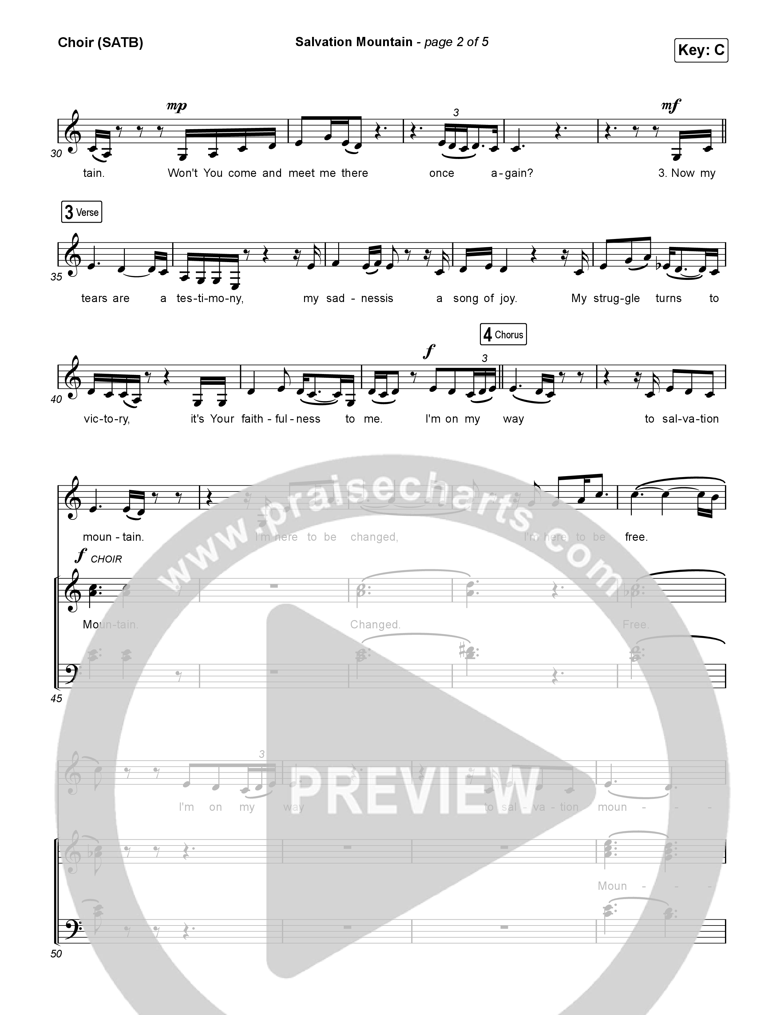 Salvation Mountain Choir Sheet (SATB) (Lauren Daigle)