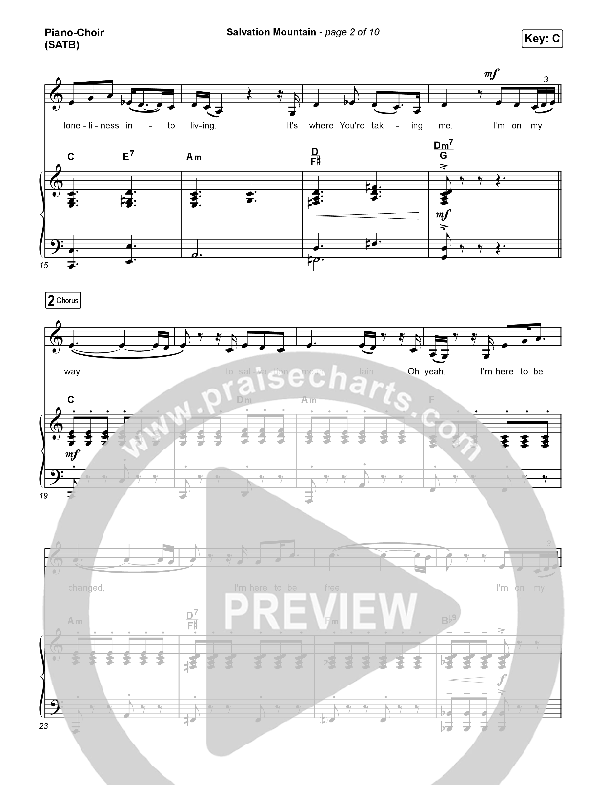 Salvation Mountain Piano/Vocal Pack (Lauren Daigle)