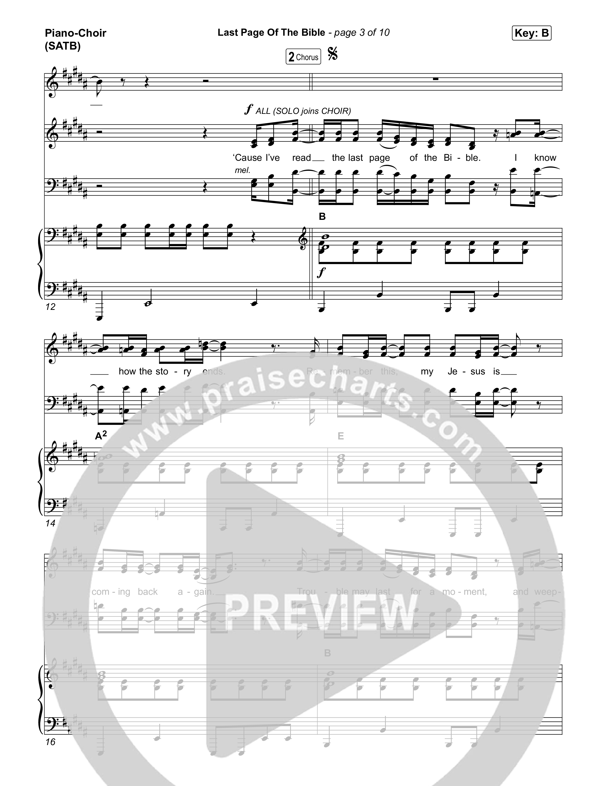 Last Page Of The Bible Piano/Vocal Pack (Matthew West)