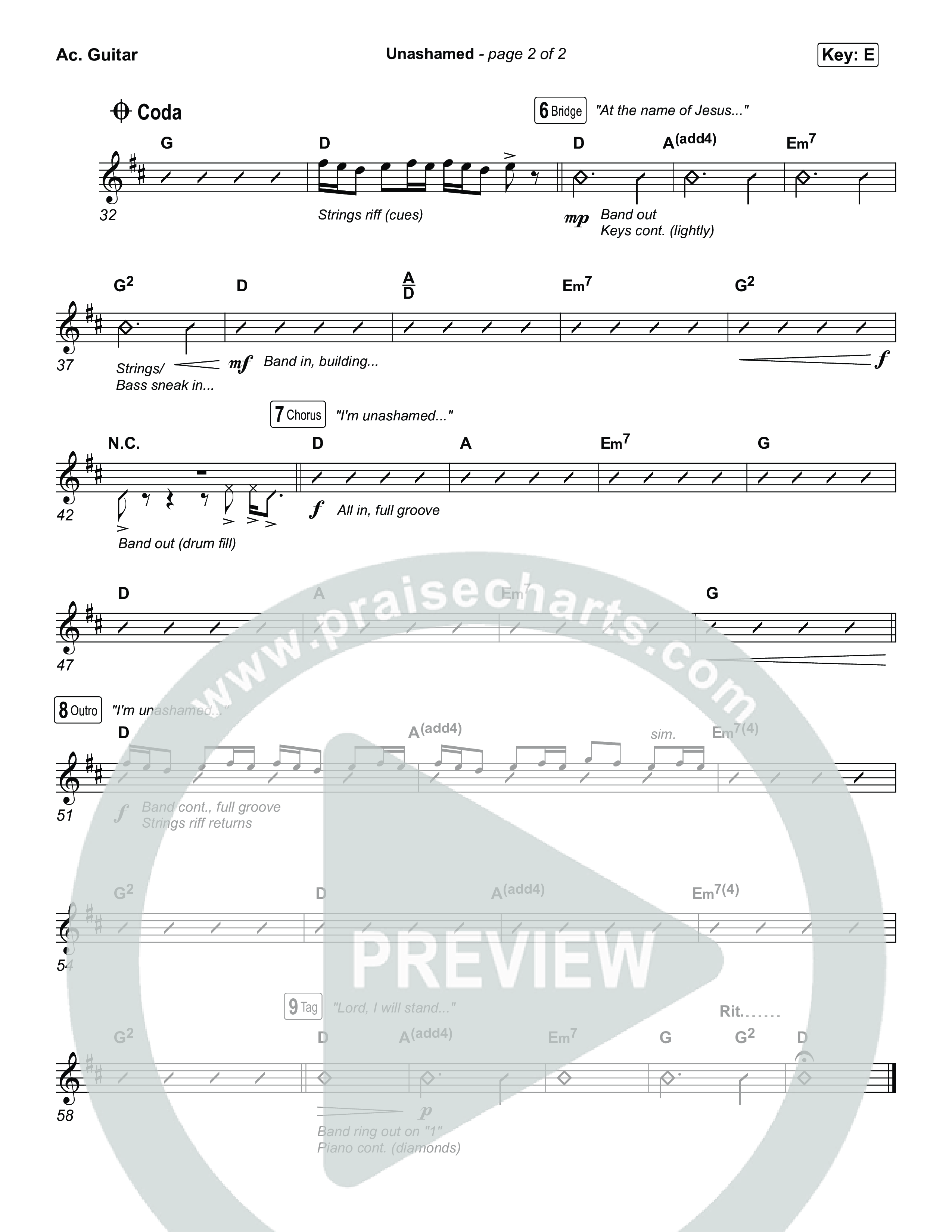 Unashamed Acoustic Guitar (Matthew West)