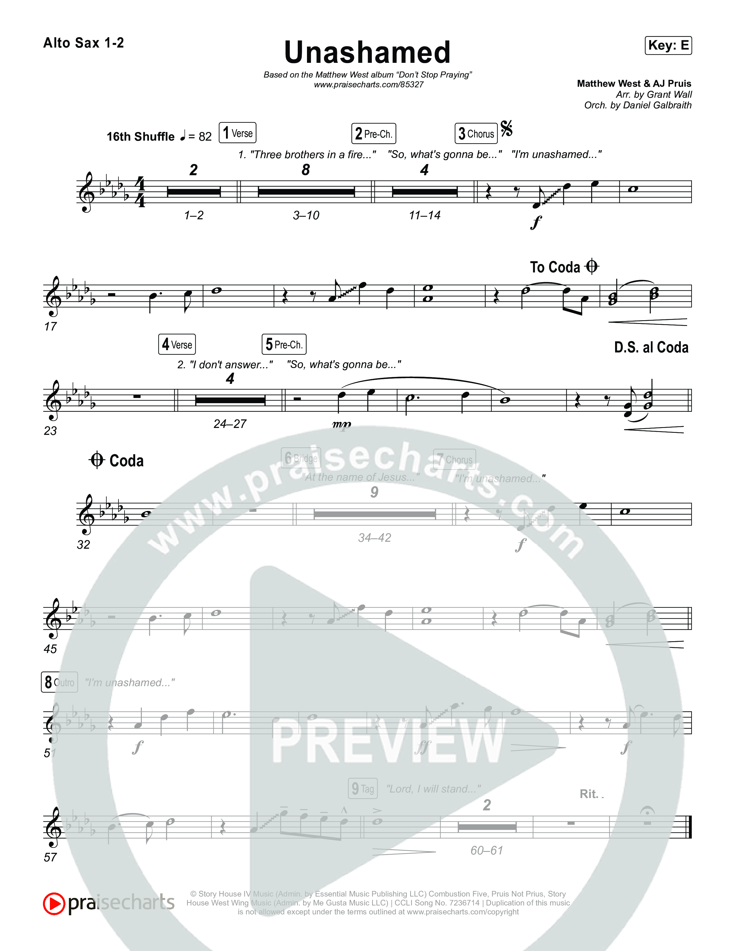 Unashamed Sax Pack (Matthew West)