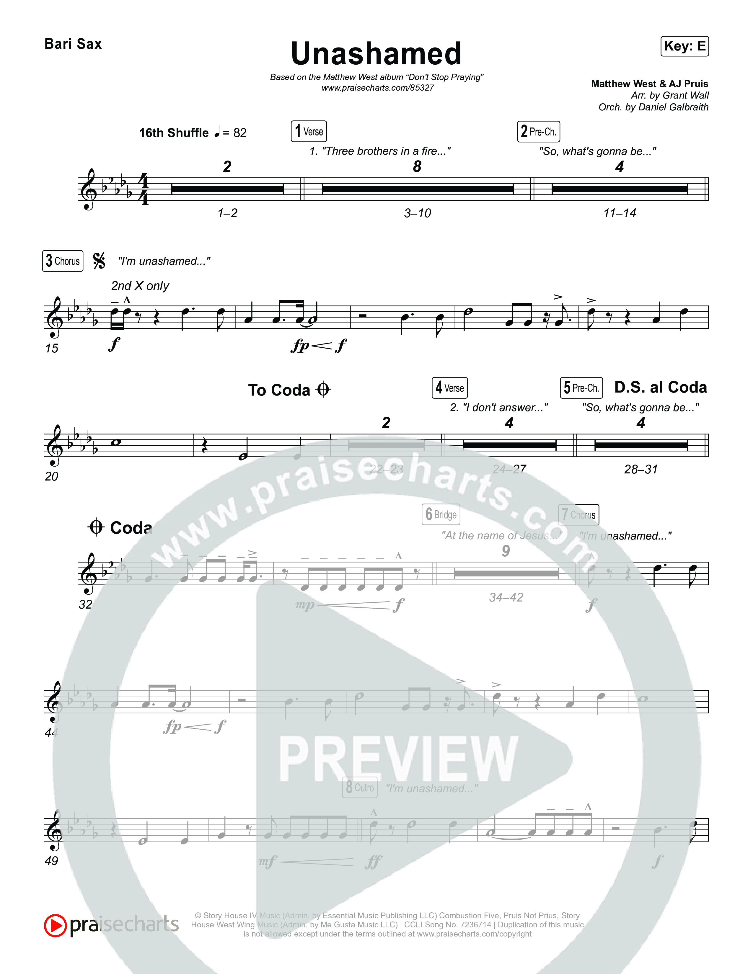 Unashamed Bari Sax (Matthew West)