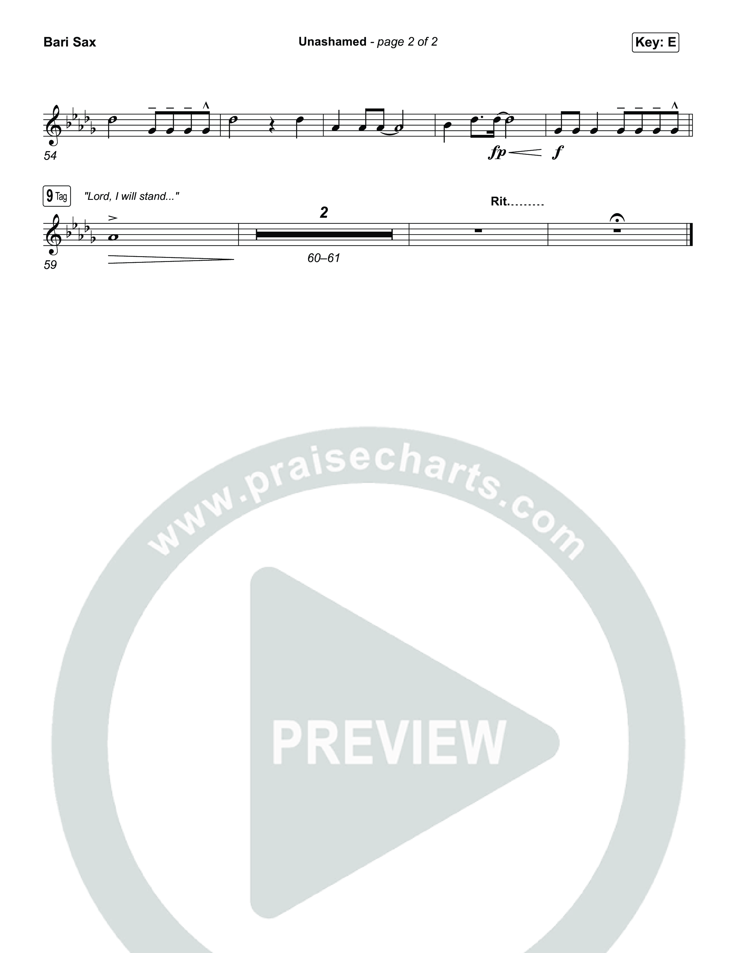 Unashamed Bari Sax (Matthew West)