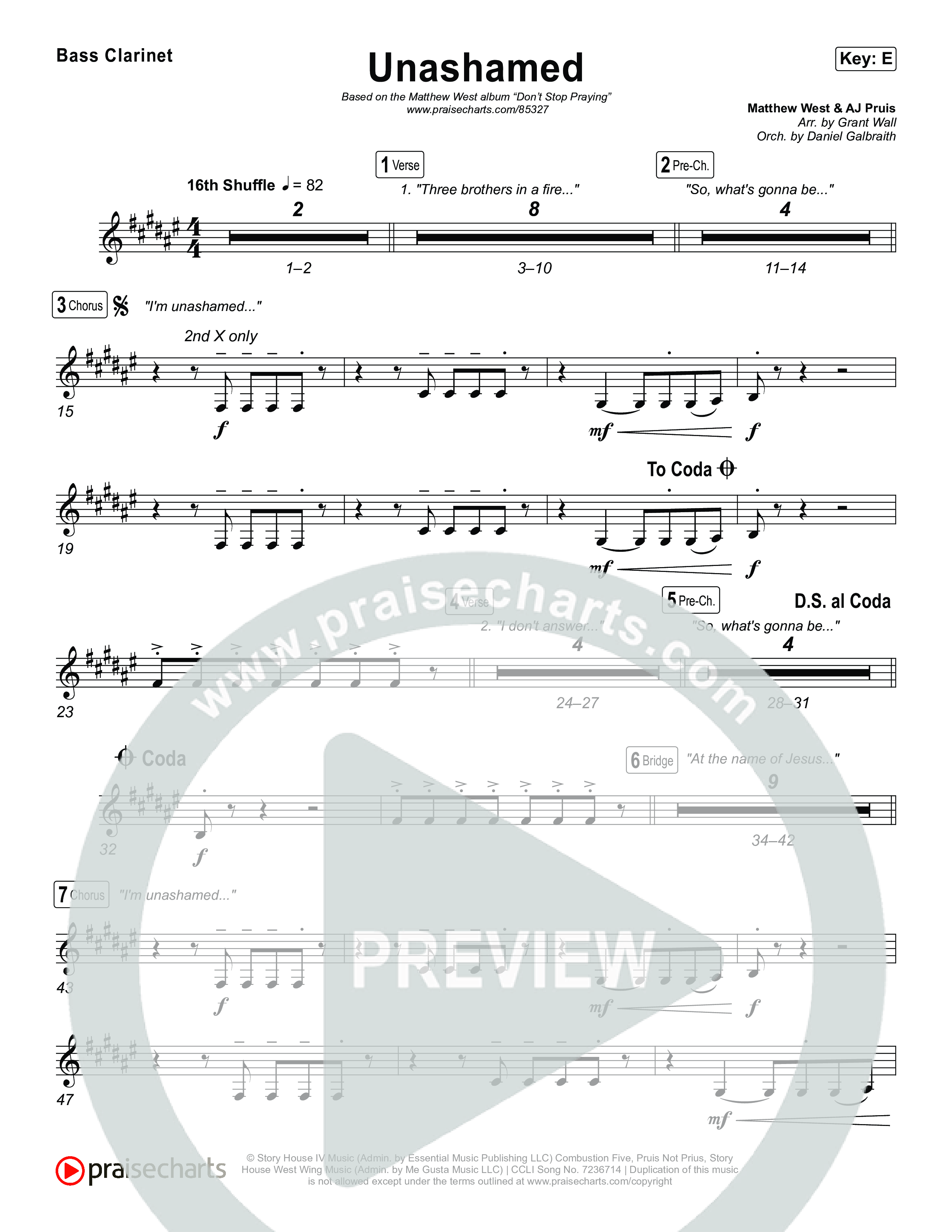 Unashamed Clarinet 1,2 (Matthew West)