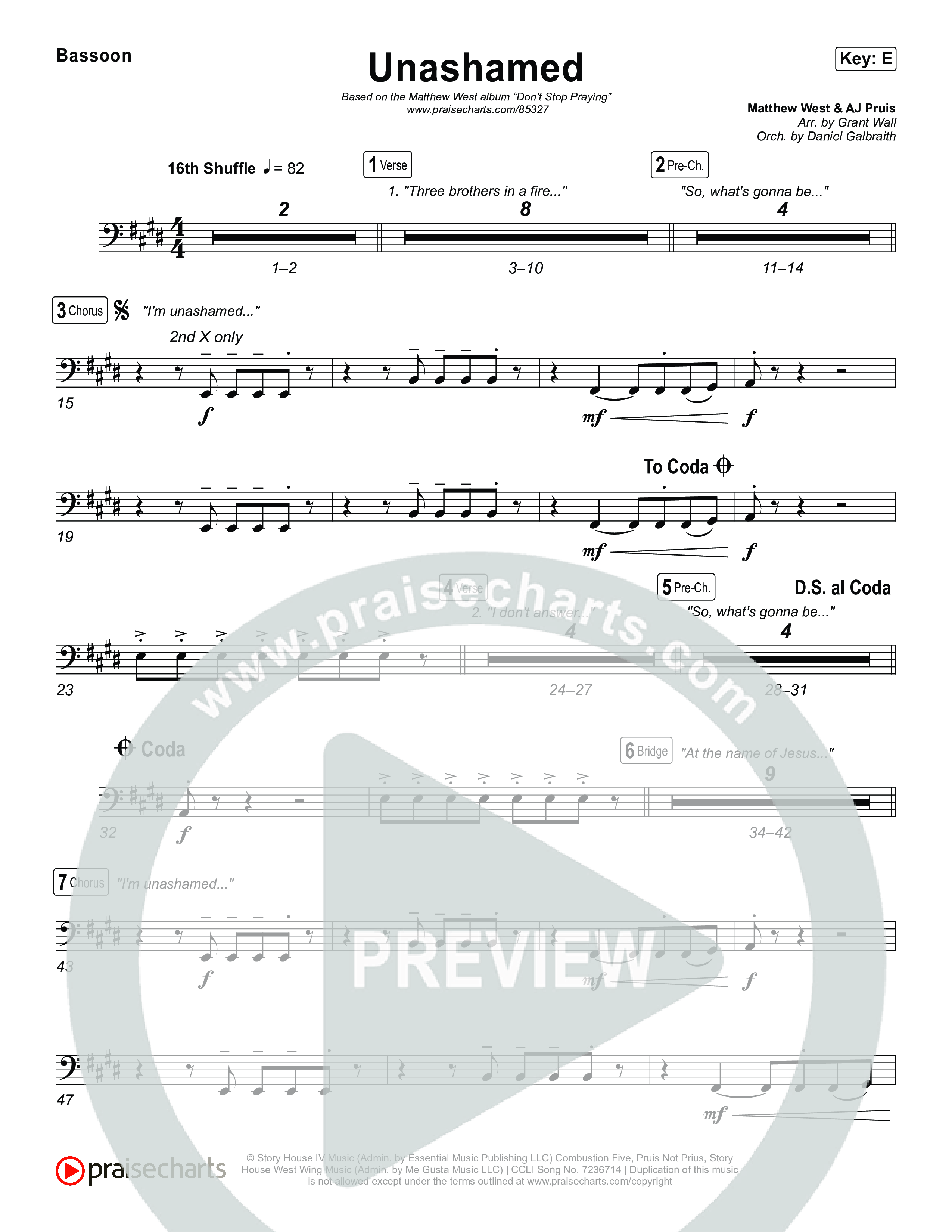 Unashamed Bassoon (Matthew West)