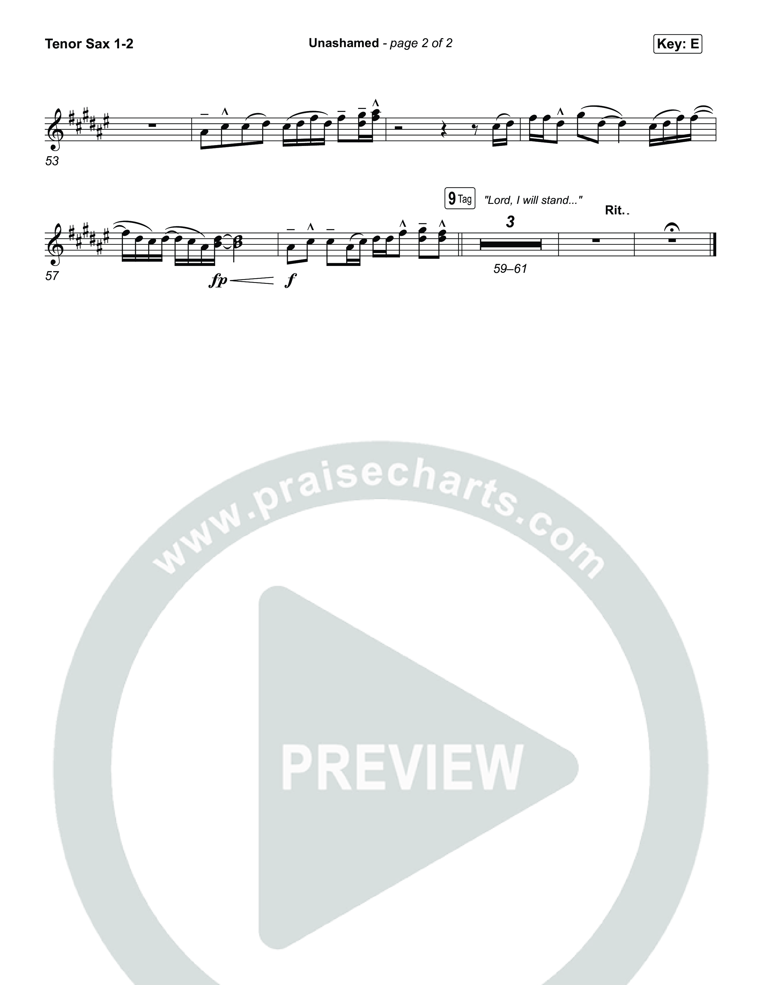 Unashamed Sax Pack (Matthew West)