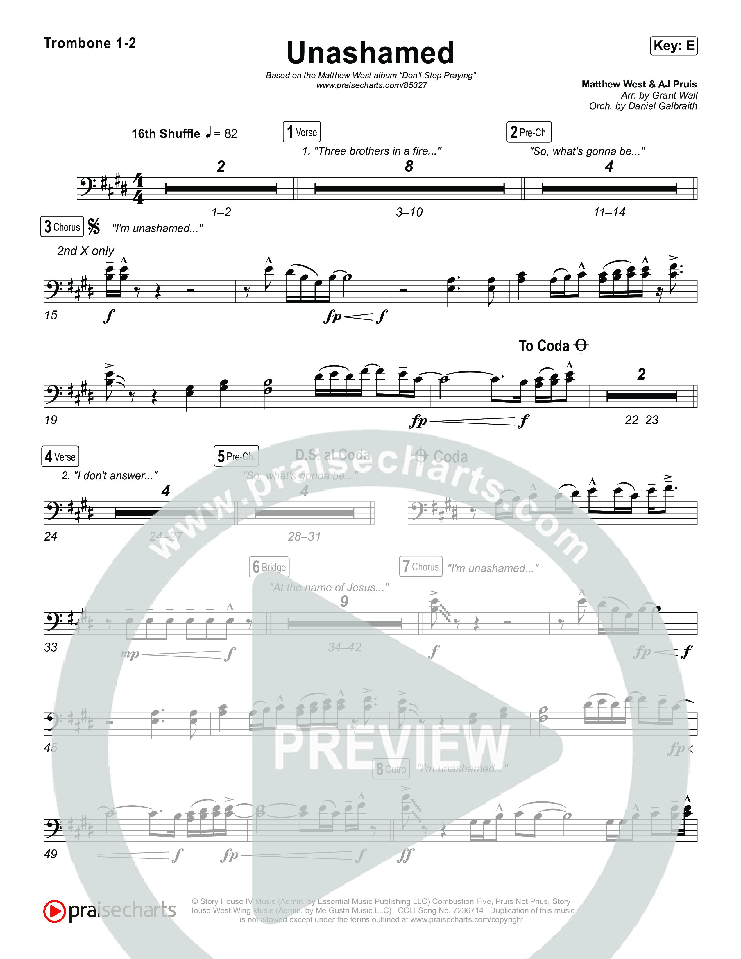 Unashamed Trombone 1,2 (Matthew West)