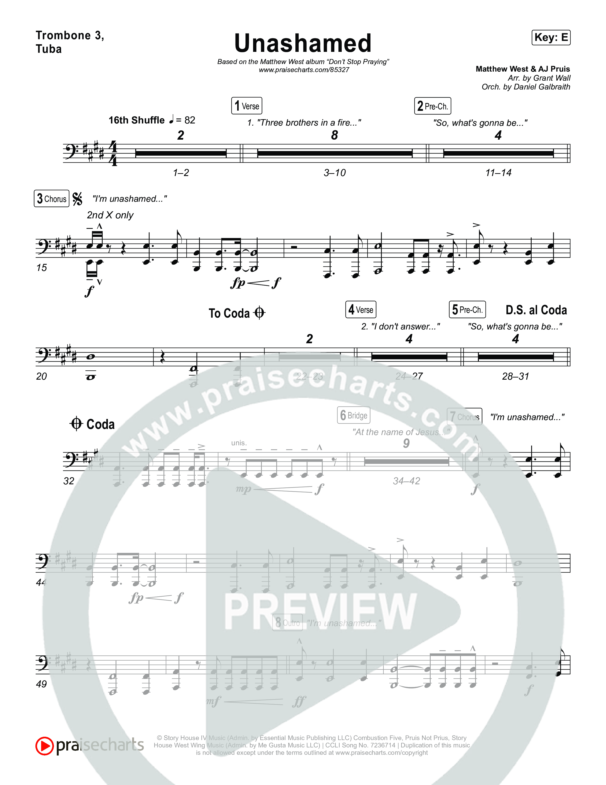 Unashamed Trombone 1,2 (Matthew West)