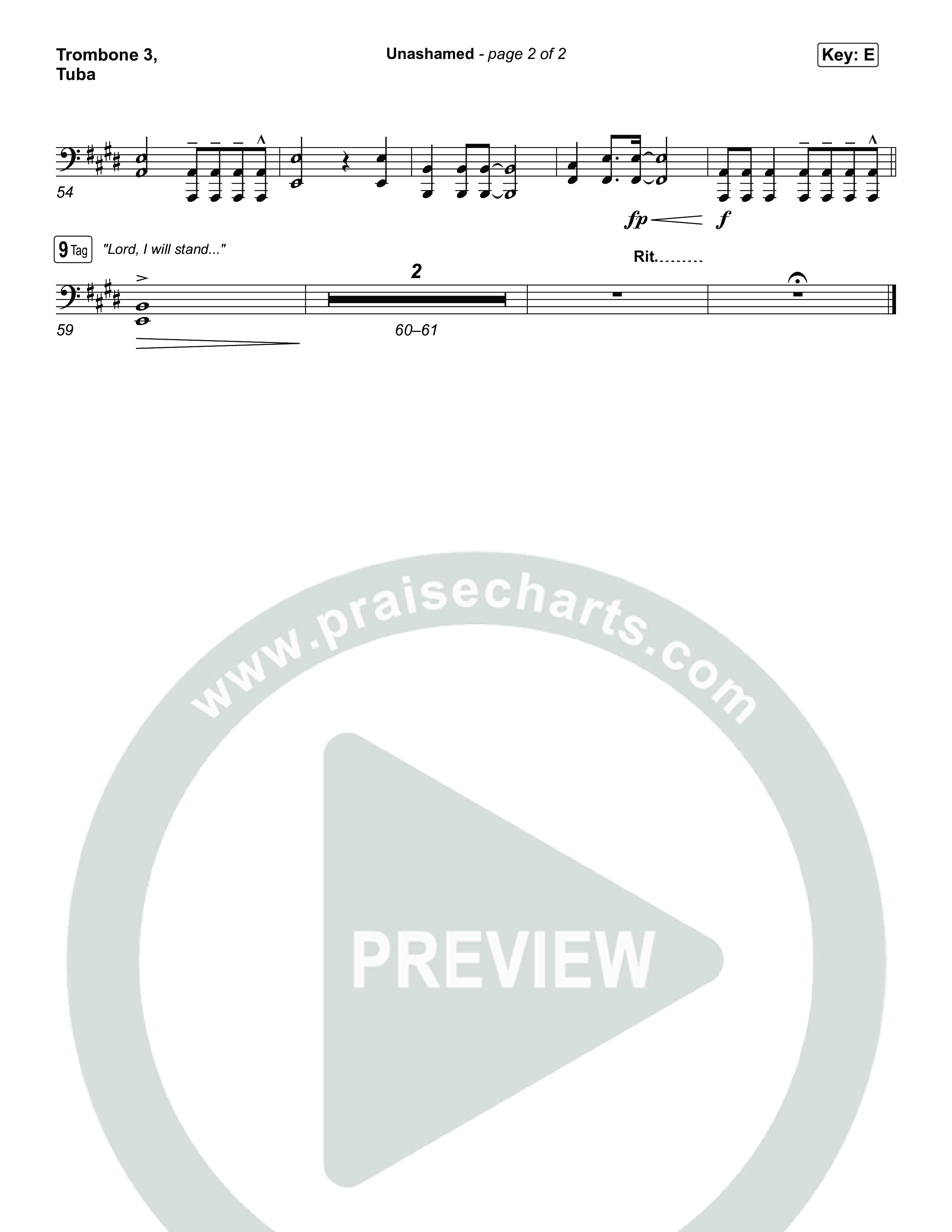 Unashamed Trombone 3/Tuba (Matthew West)