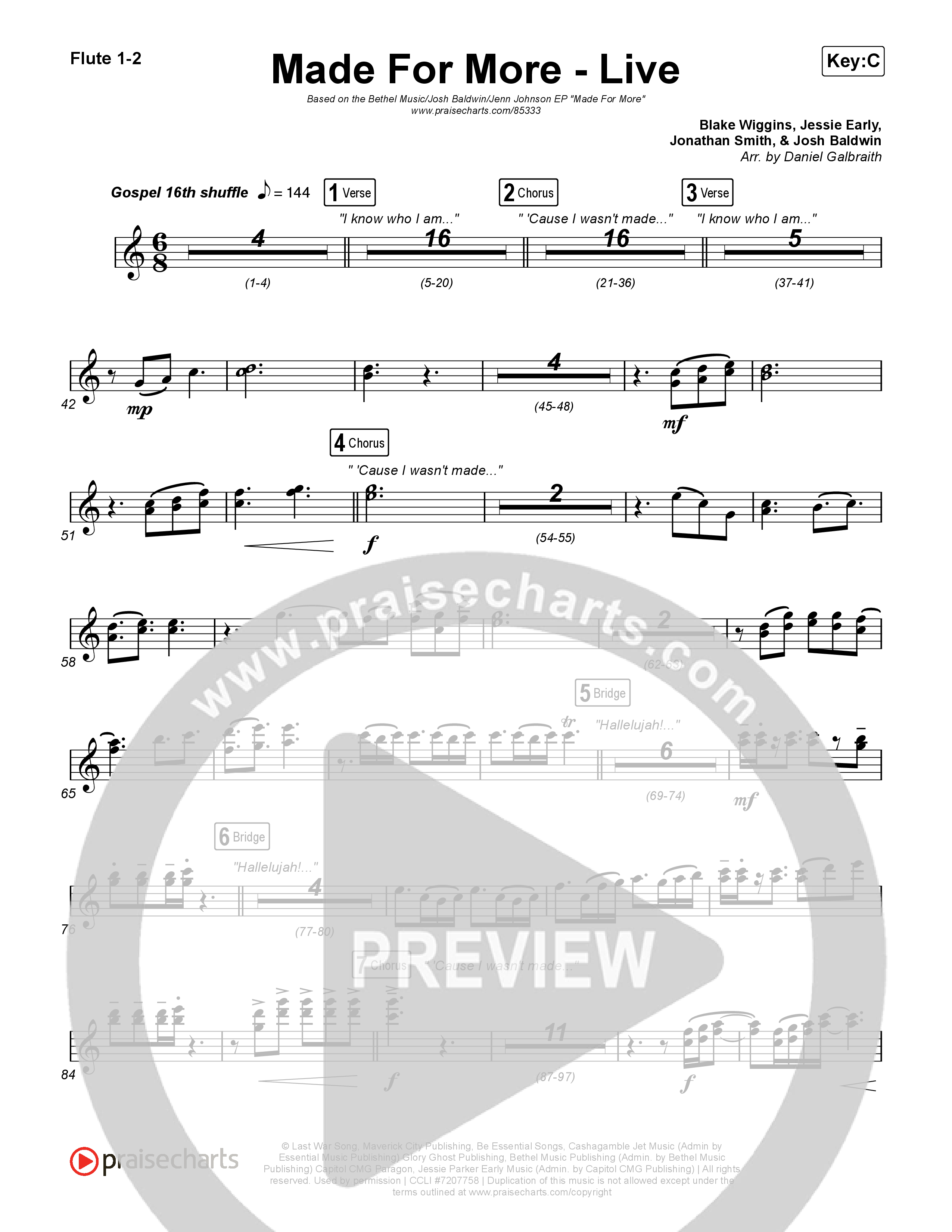 Made For More (Live) Wind Pack (Bethel Music / Jenn Johnson / Josh Baldwin)